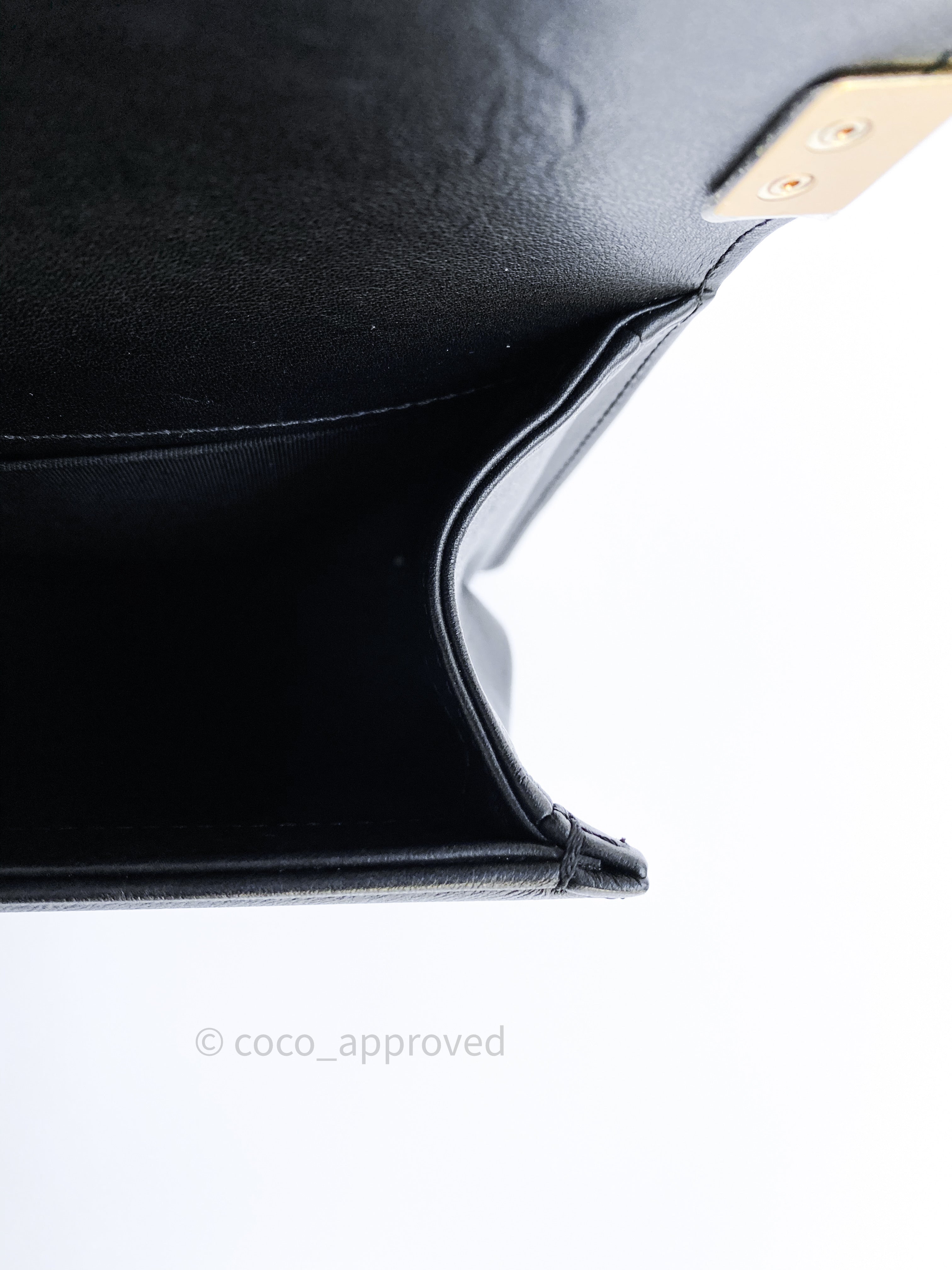 Chanel Boy Chevron Medium Black Calfskin Gold Hardware – Coco ...