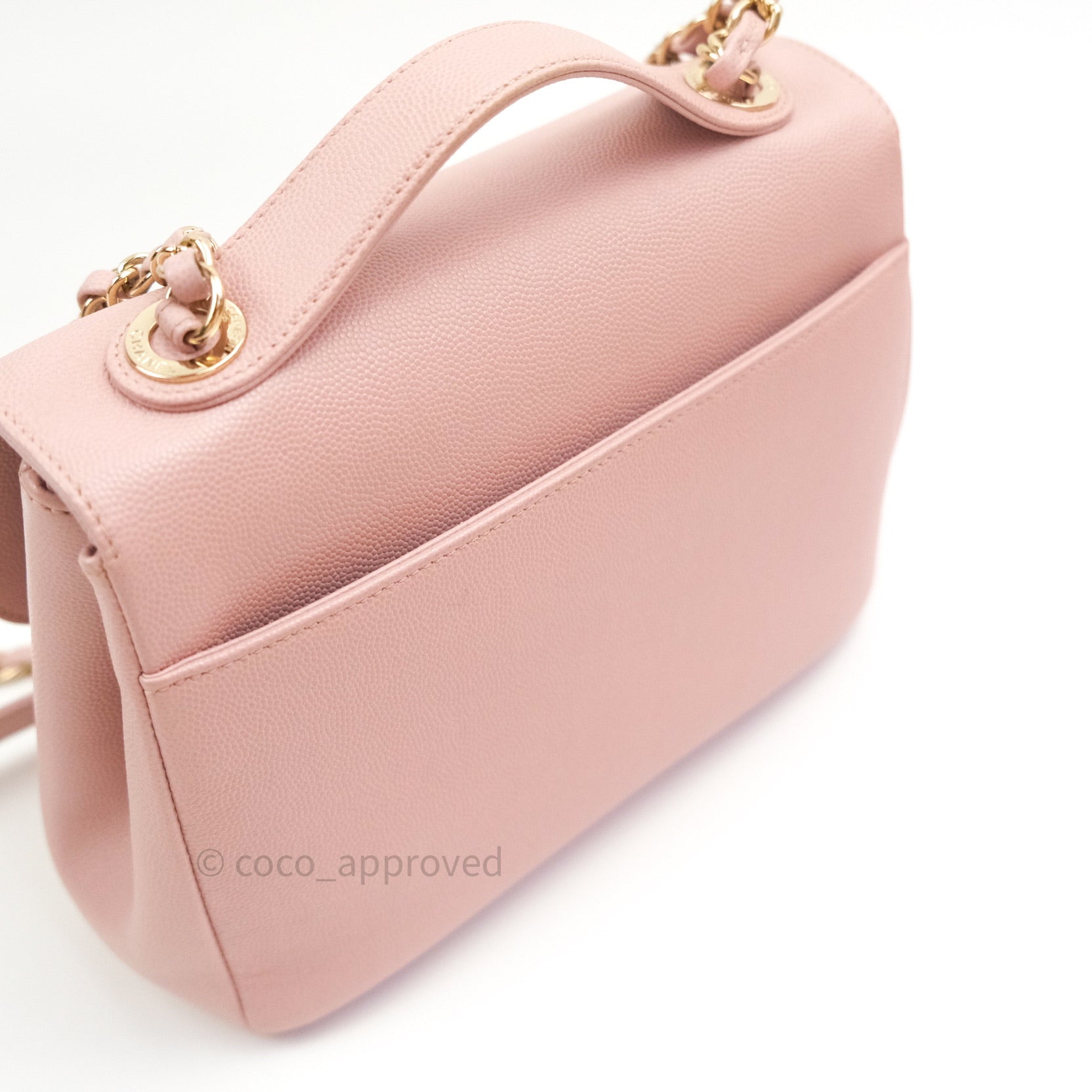 Business affinity leather handbag Chanel Pink in Leather - 35322186