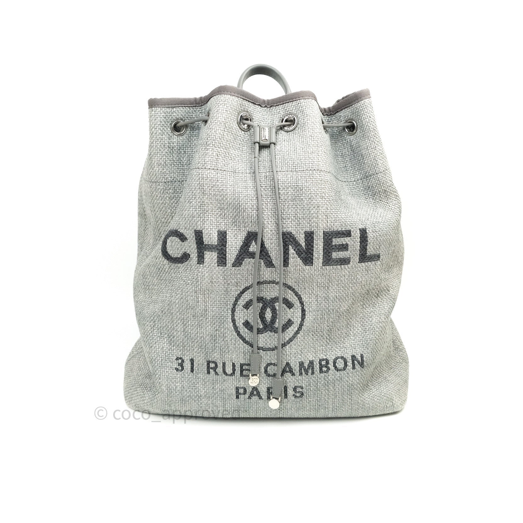 Chanel Canvas Deauville Backpack Grey – Coco Approved Studio