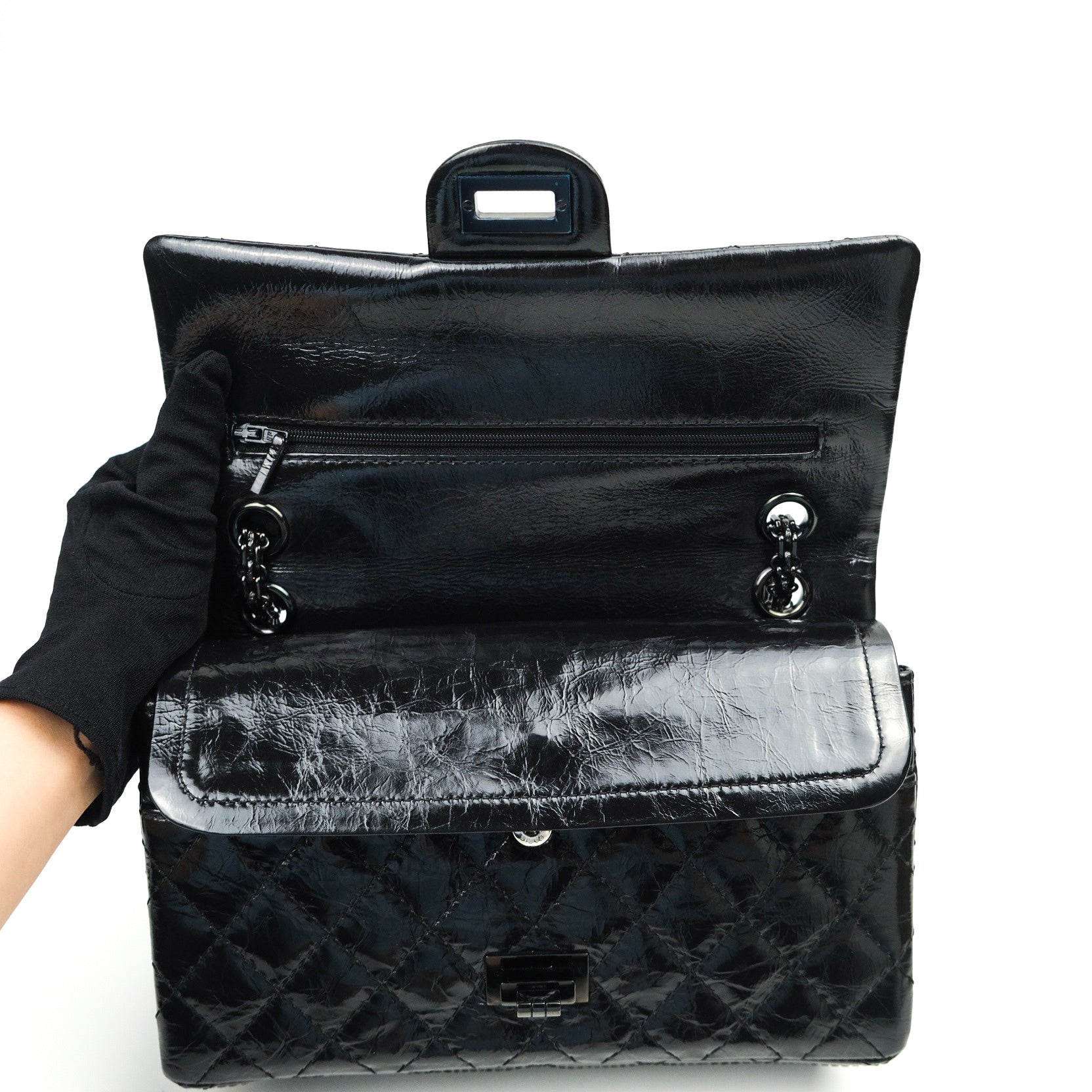 Chanel 2,55 Black Leather ref.105540 - Joli Closet