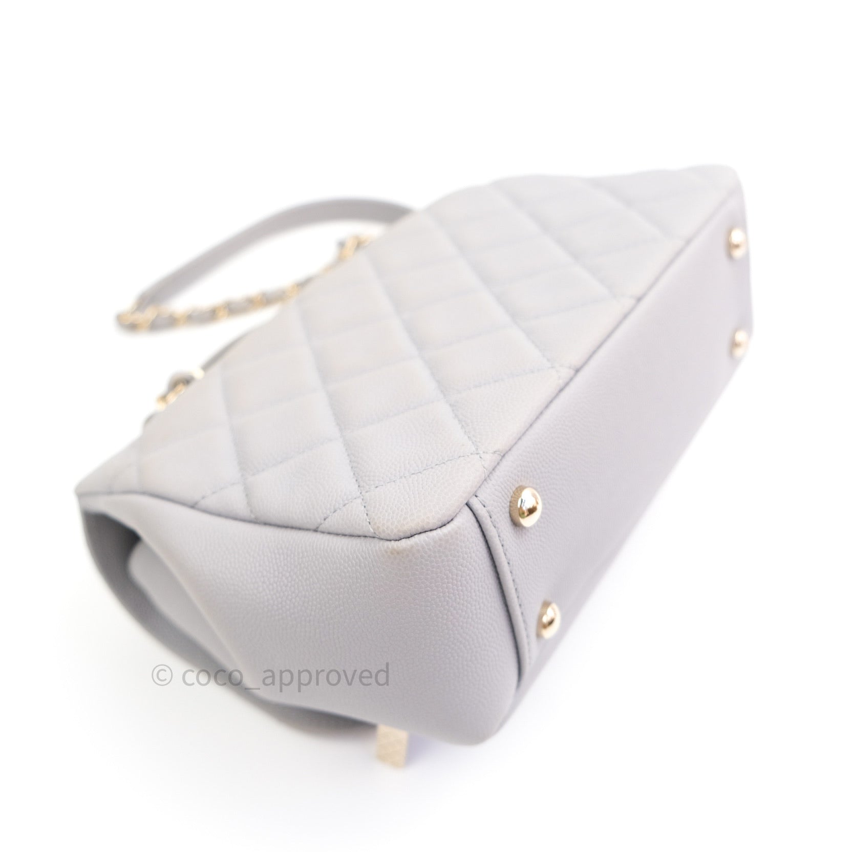 Chanel Quilted Medium Business Affinity Flap Grey Caviar Light