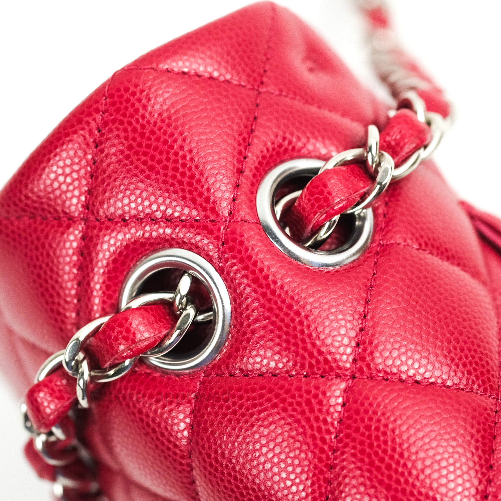 red chanel classic flap bag