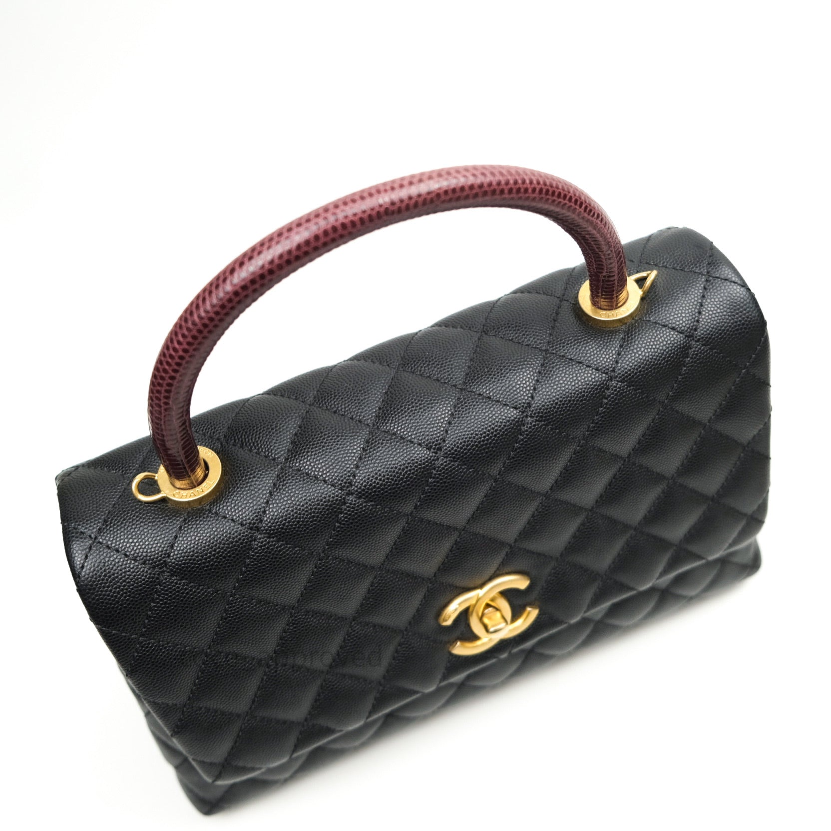 Chanel Lizard Coco Handle Small Flap Bag