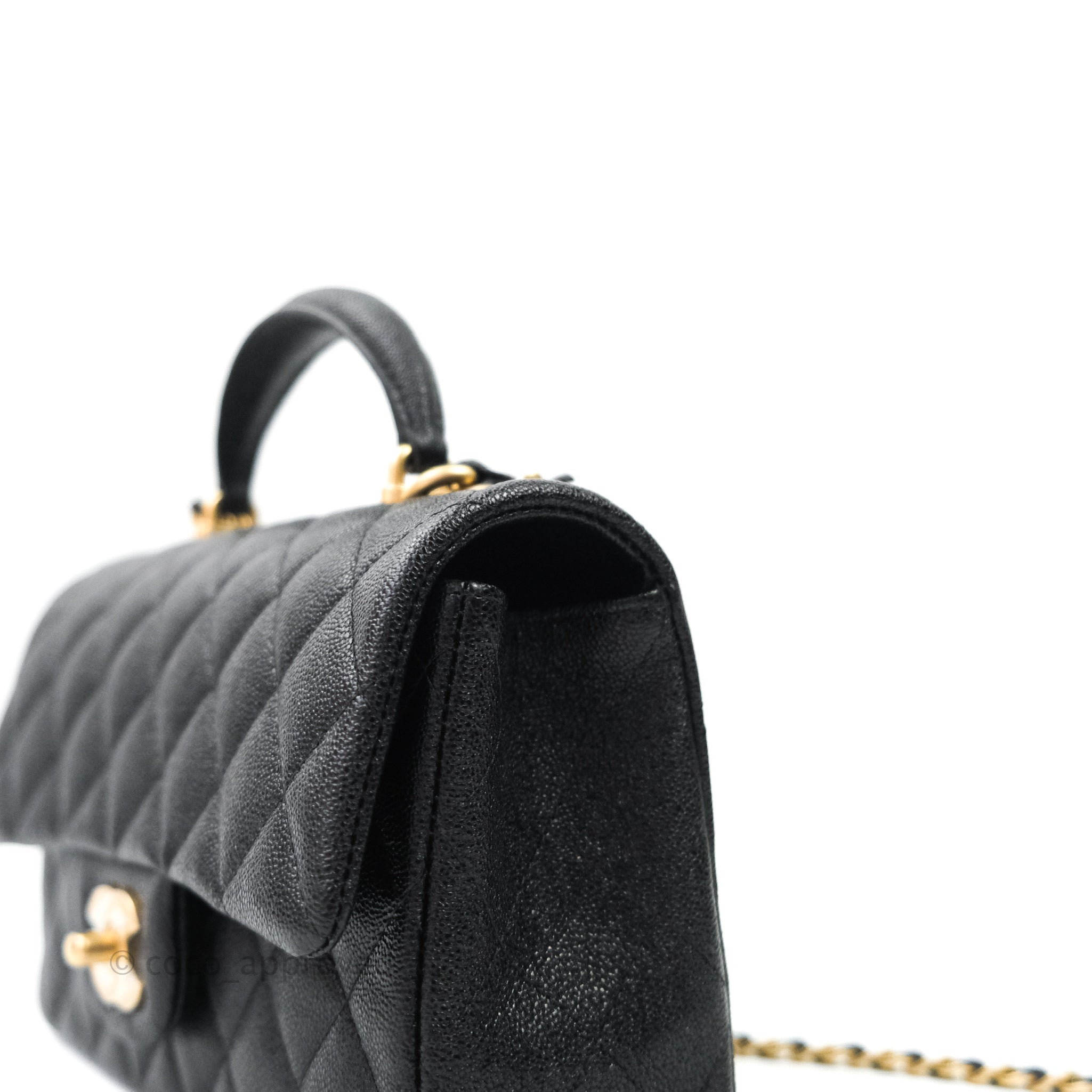CHANEL 22P Top Handle Black Rectangular Mini Flap Bag – Fashion Reloved