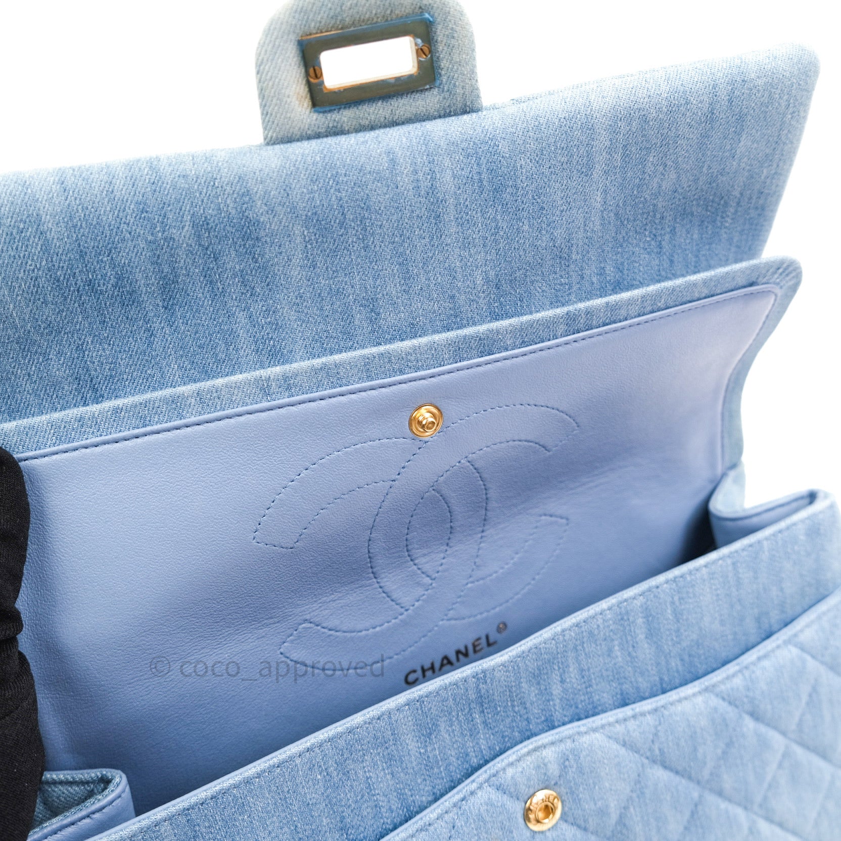 chanel denim tote bags for women