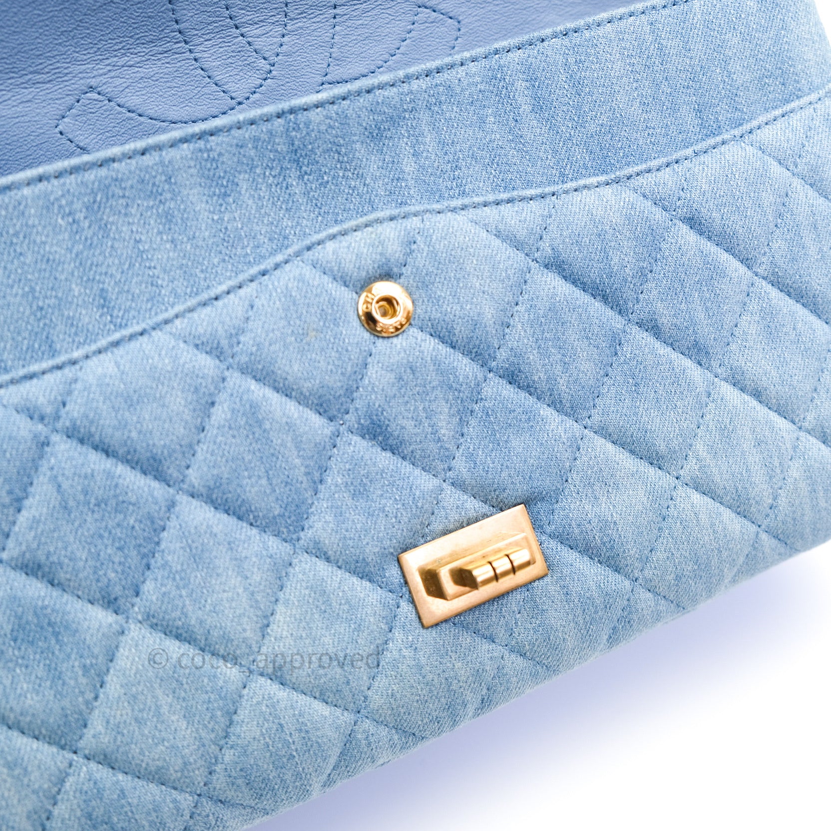 Chanel Reissue Quilted Denim Blue Gold Hardware 226 – Coco