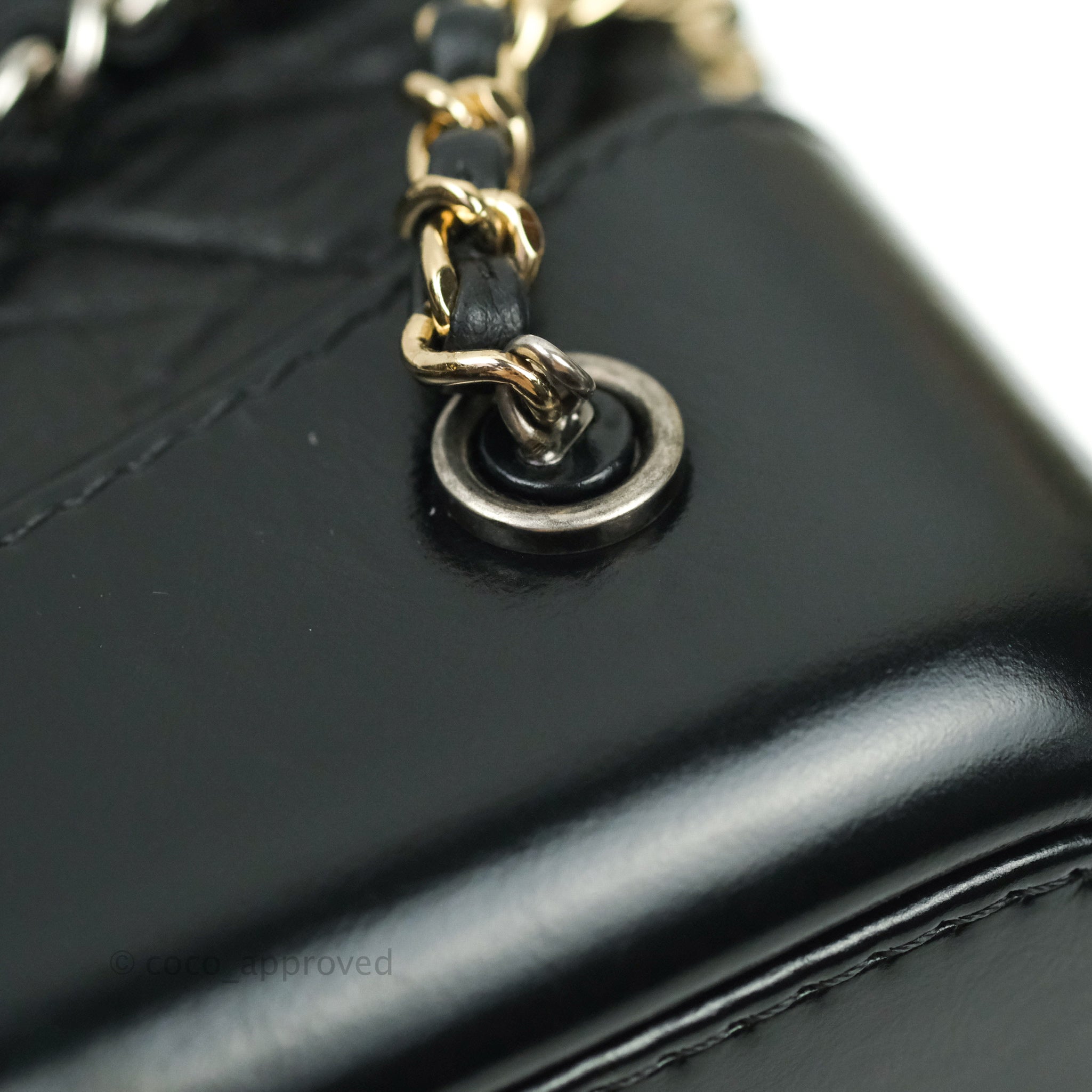 Chanel Small Chevron Gabrielle Backpack Aged Calfskin Grey – Coco