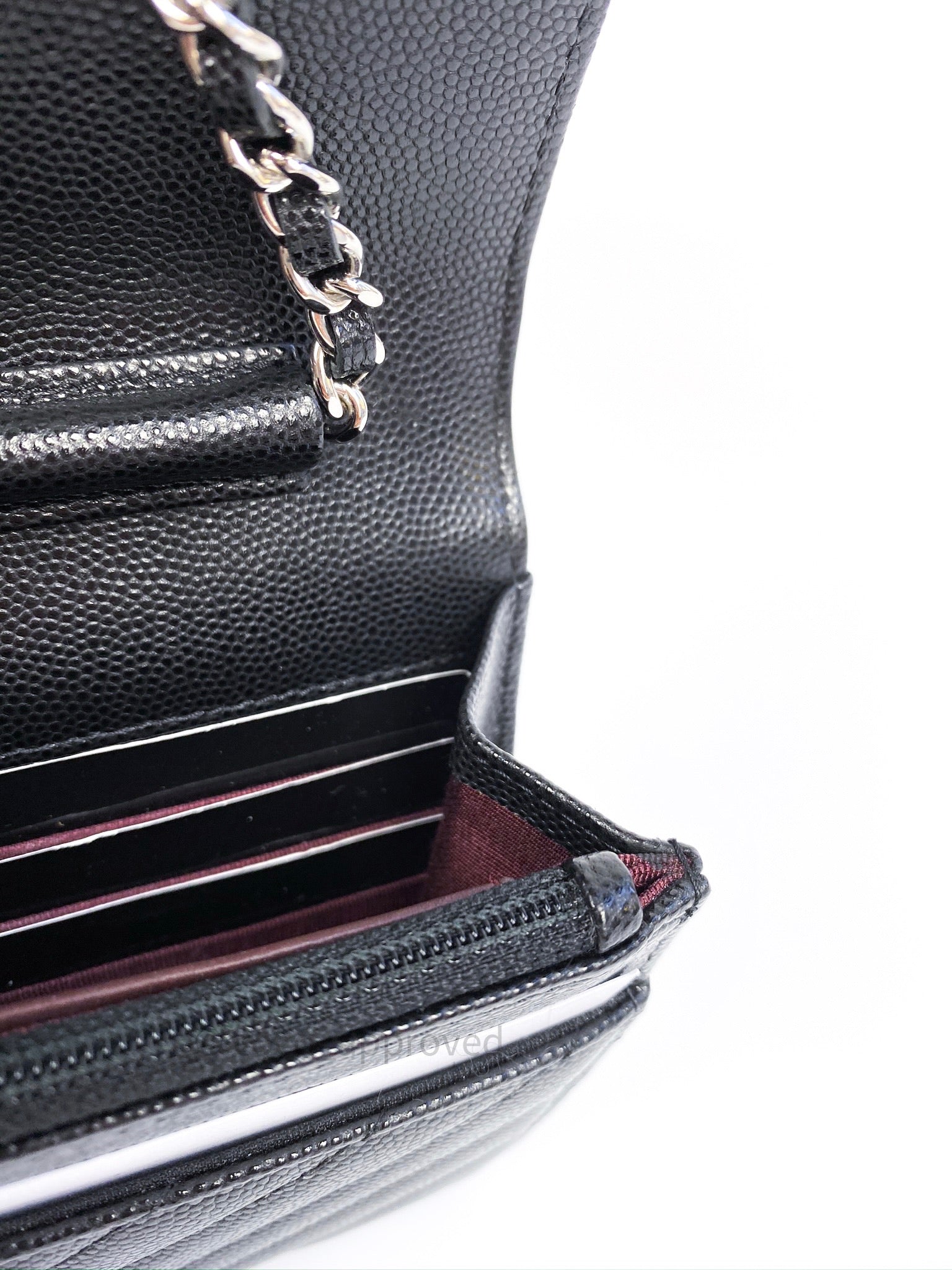 heart chanel purse black