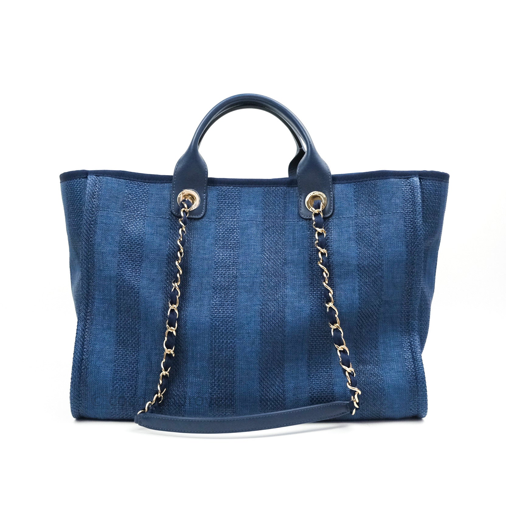 Deauville tote Chanel Navy in Cotton - 33930003