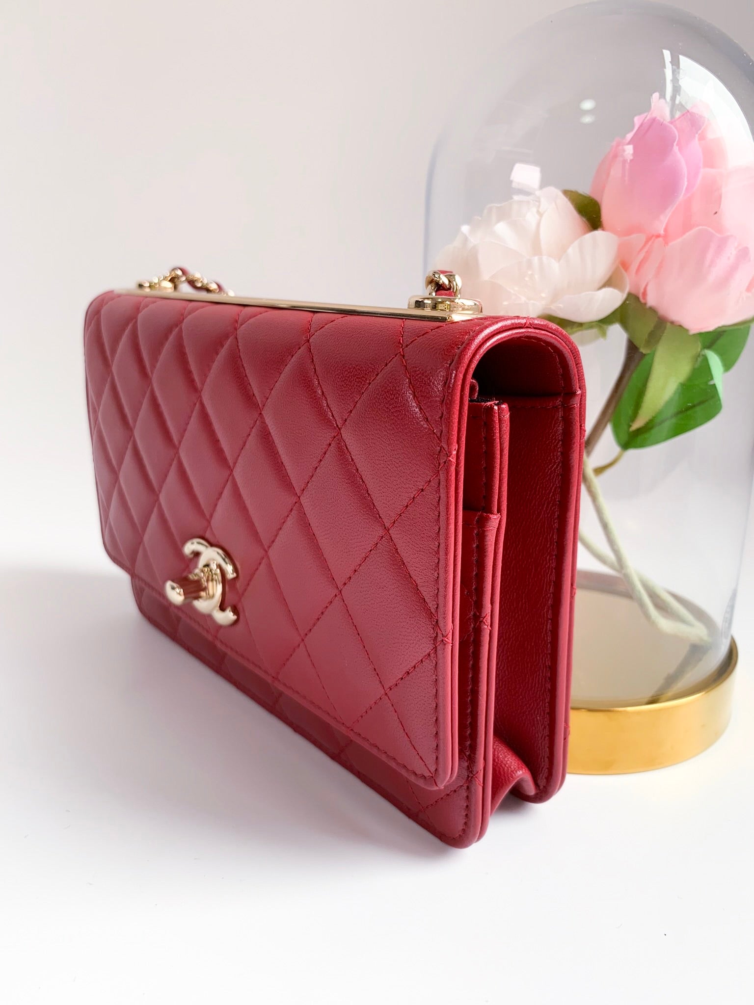Chanel Trendy CC WOC Red Lambskin Gold Hardware – Coco Approved Studio