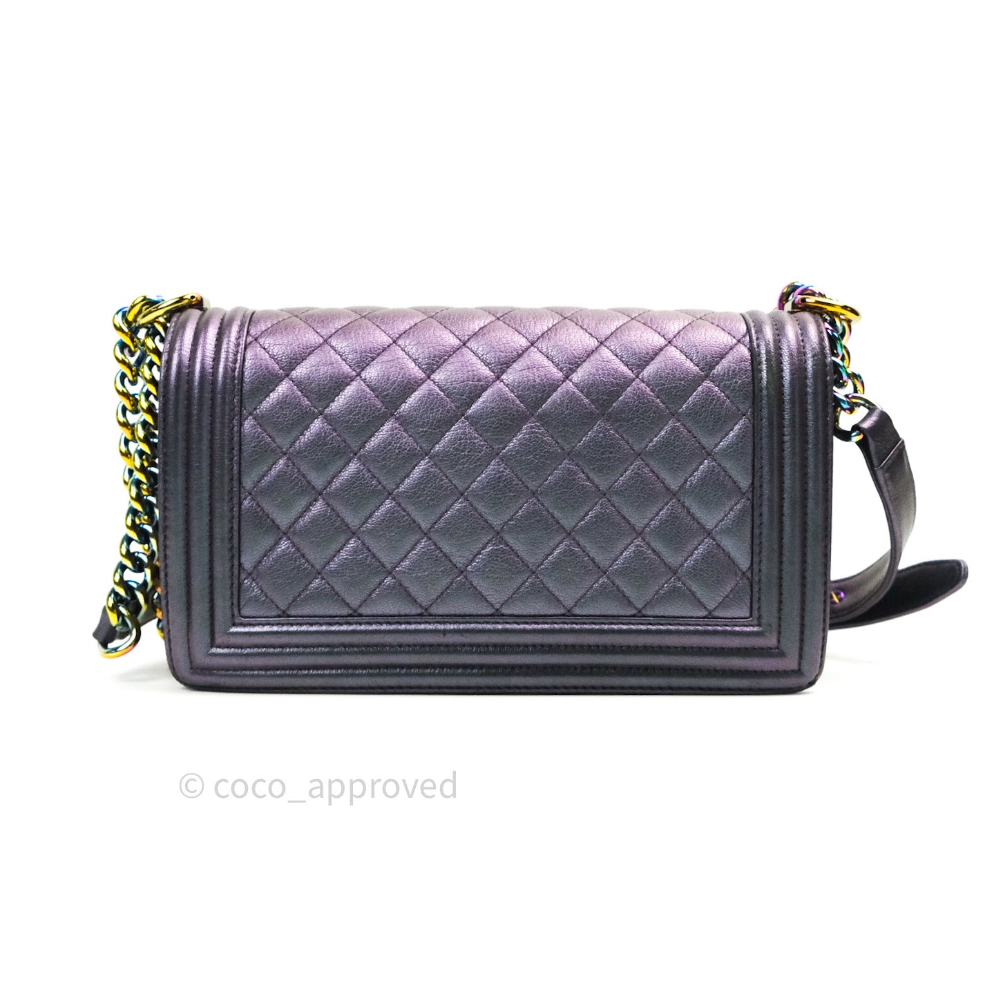 Chanel Purple Mermaid Iridescent Medium Calfskin Boy Bag – Coco