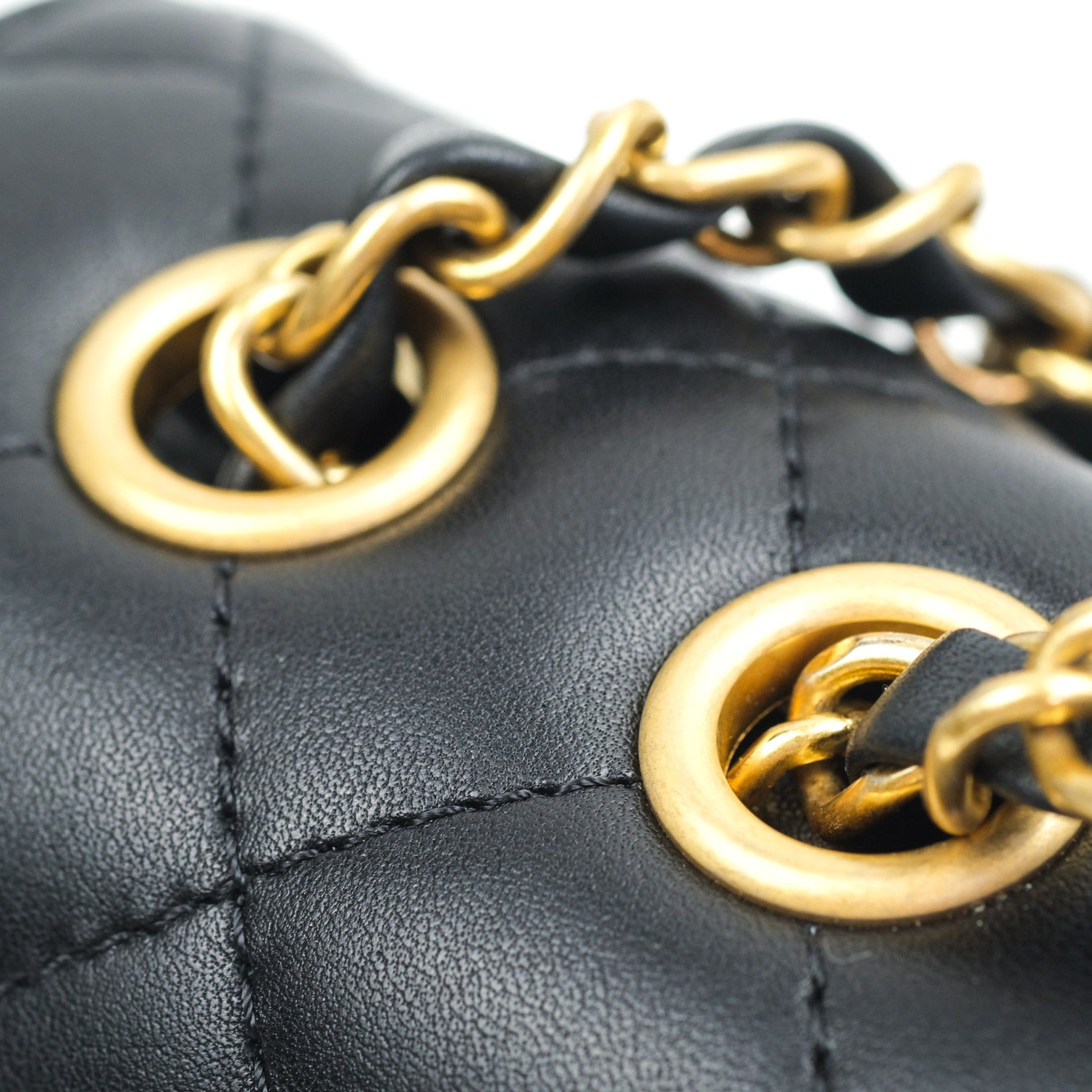 Chanel Coco Vintage Flap Bag Black Lambskin Gold Hardware 18C 