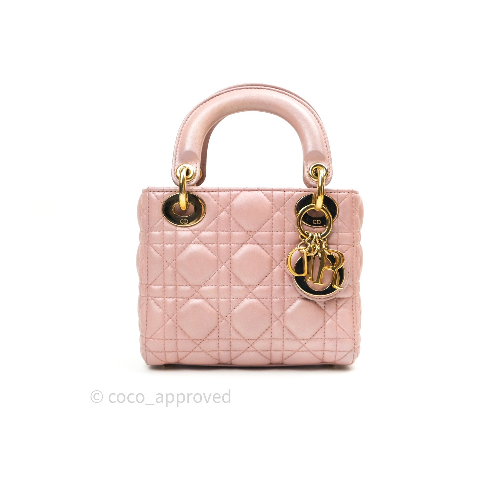Mini Lady Dior Bag Light Pink Cannage Lambskin  DIOR