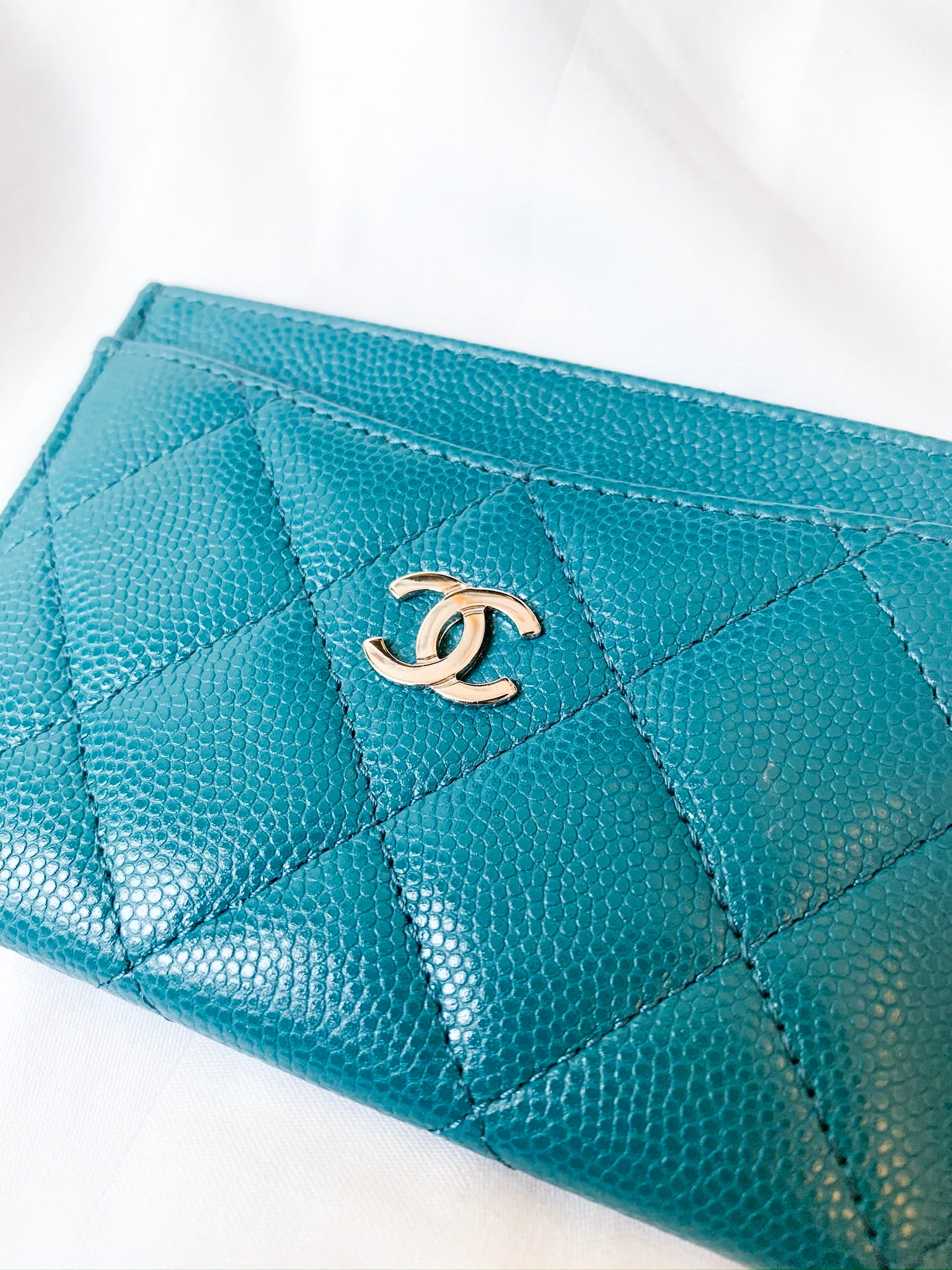 Chanel Quilted Classic Blue Caviar Silver Hardware Flat Card Holder – Coco  Approved Studio