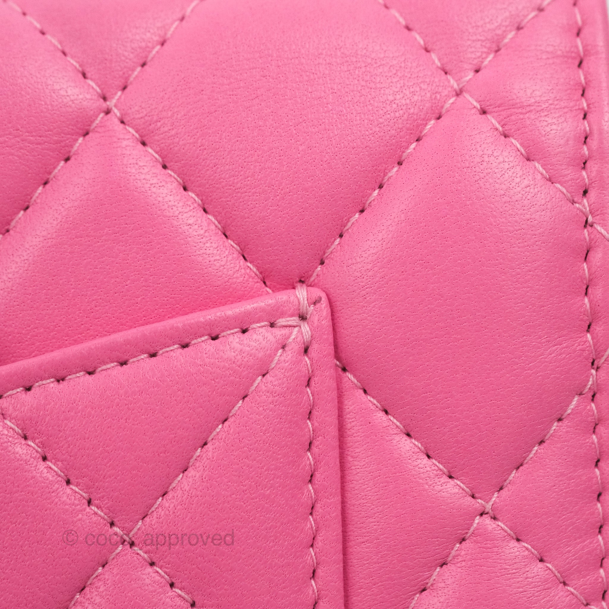 Chanel Quilted Pearl Crush Wallet on Chain WOC Pink Lambskin Aged Gold – Coco  Approved Studio