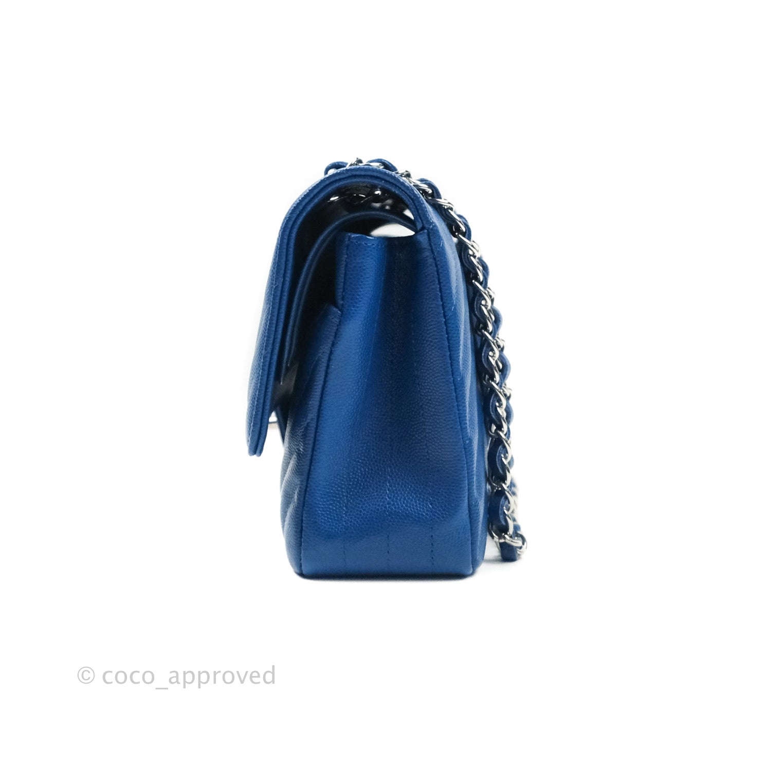 NEW CHANEL CLASSIC TIMELESS HANDBAG CAVIAR BLUE CHEVRON LEATHER NEW BAG  ref.581681 - Joli Closet
