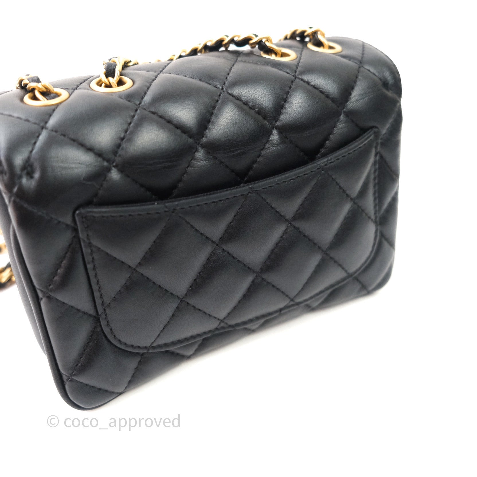Chanel Lambskin Mini Rectangular Classic Flap with Gold Hardware by The-Collectory
