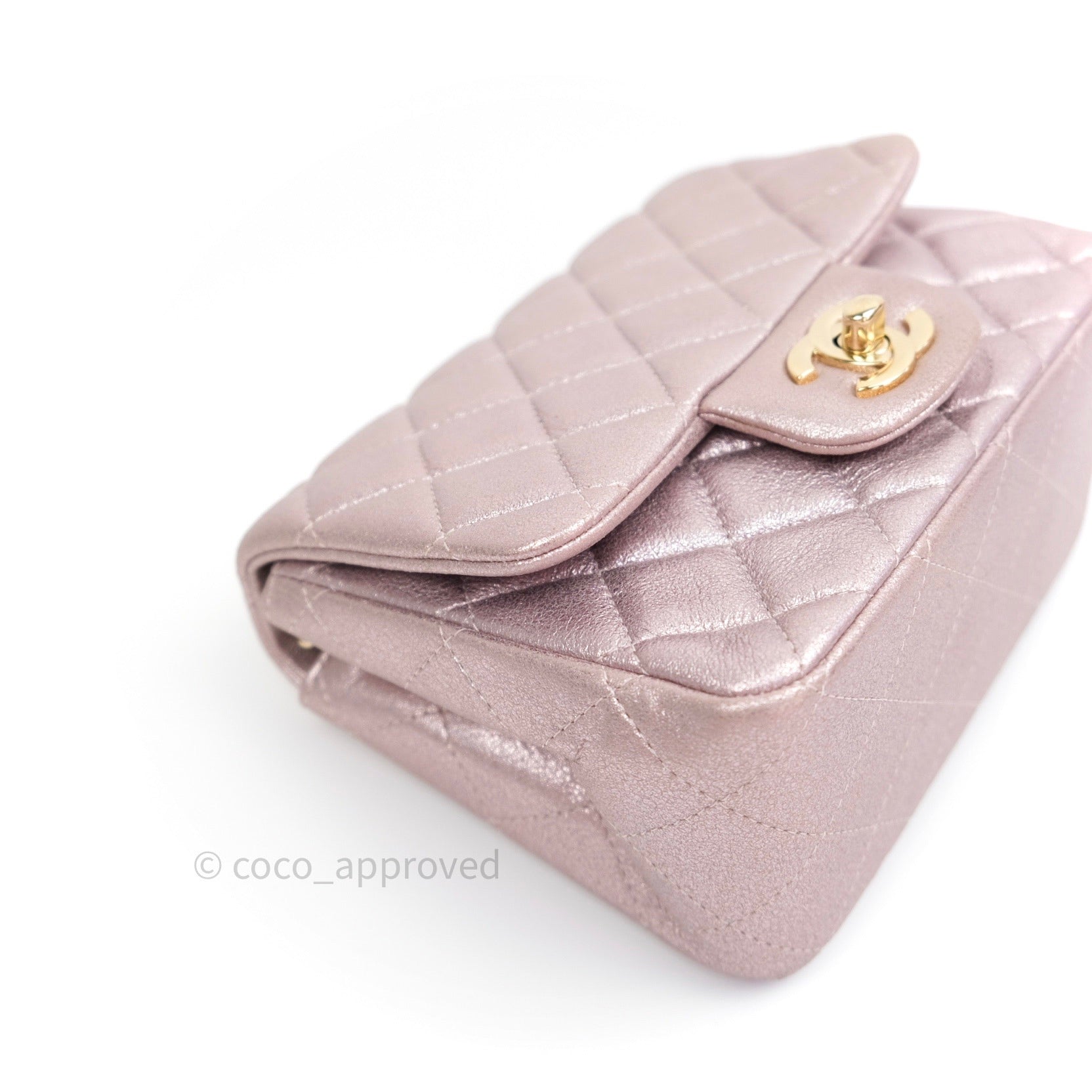 Chanel Mini Square Metallic Rose Gold Goatskin Gold Hardware 14B – Coco  Approved Studio
