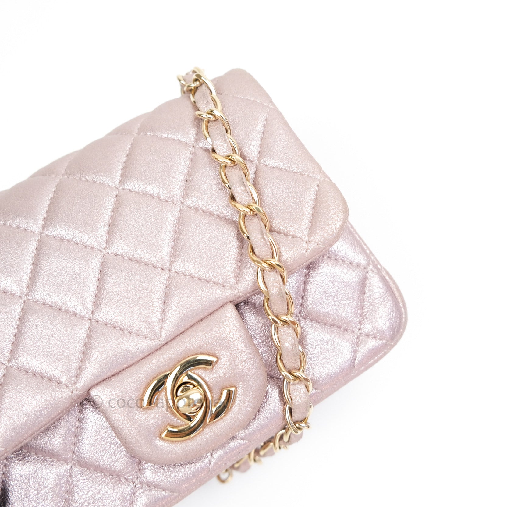 Chanel Mini Square Metallic Rose Gold Goatskin Gold Hardware 14B – Coco  Approved Studio