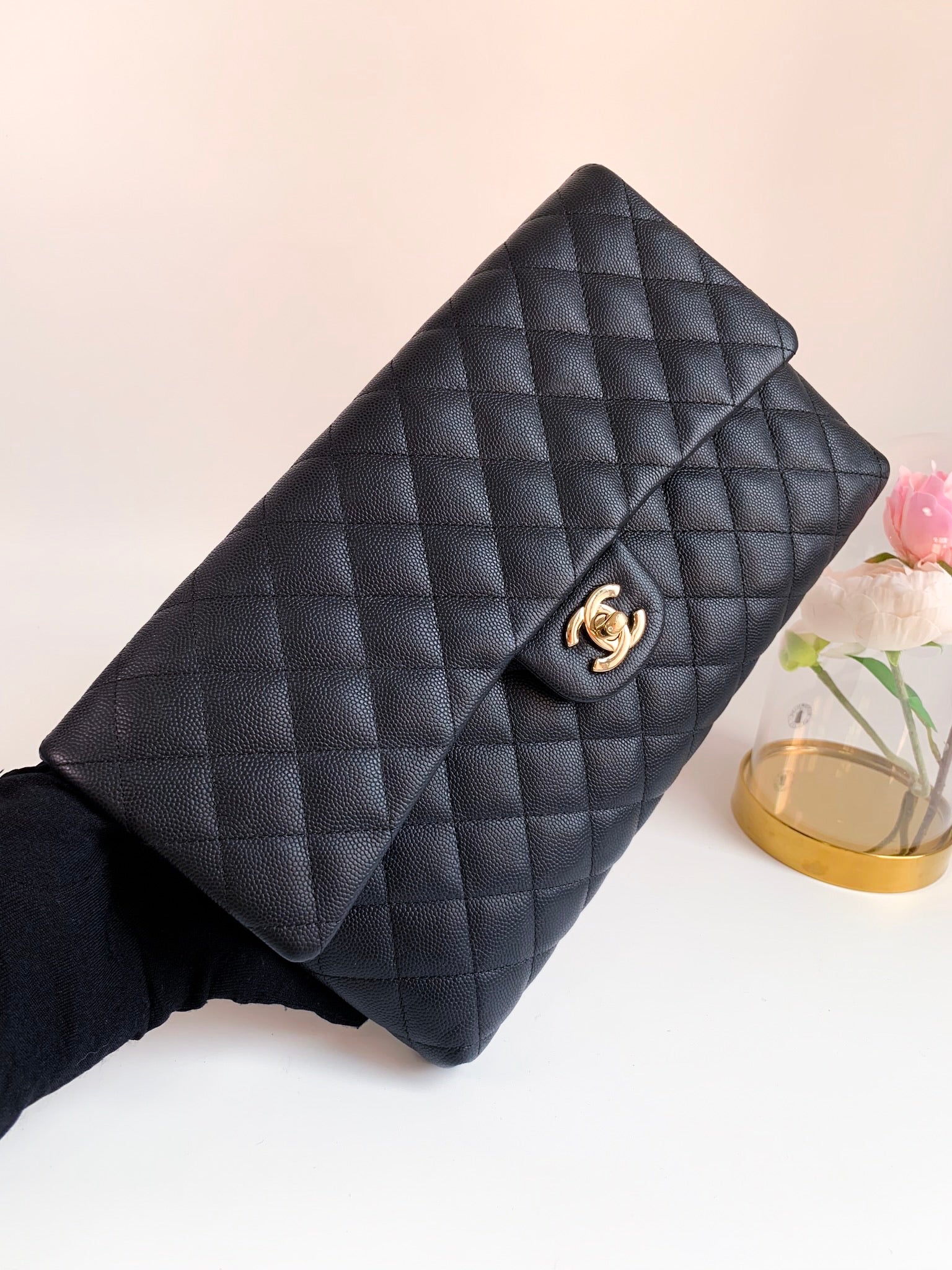Chanel Timeless Clutch Black Caviar Gold Hardware – Coco Approved