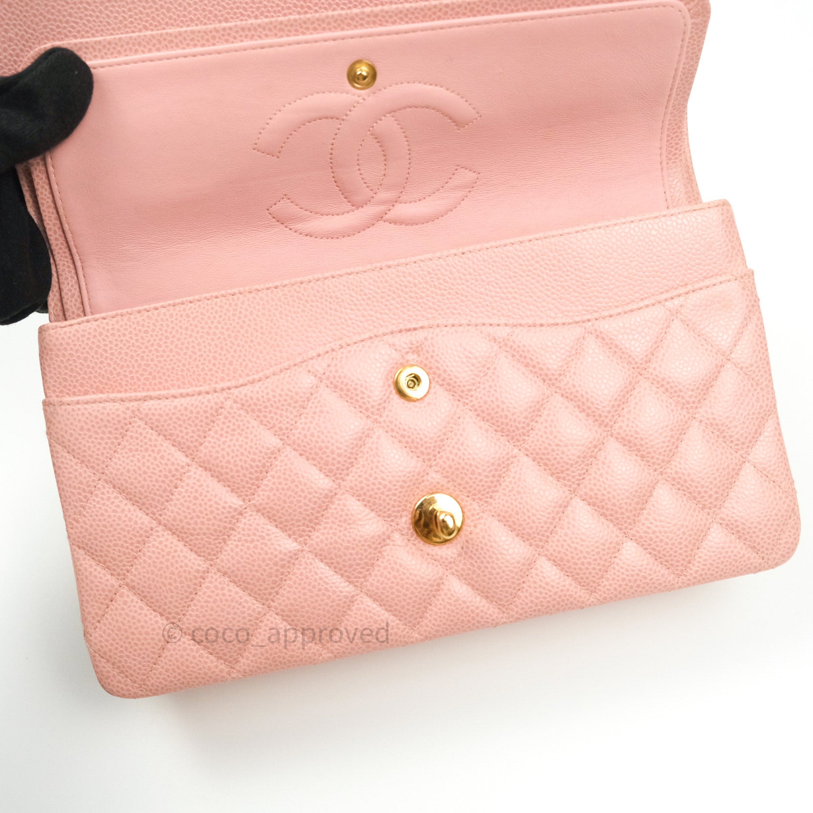 Chanel Classic Small S/M Flap Sakura Pink Caviar Gold Hardware 21S