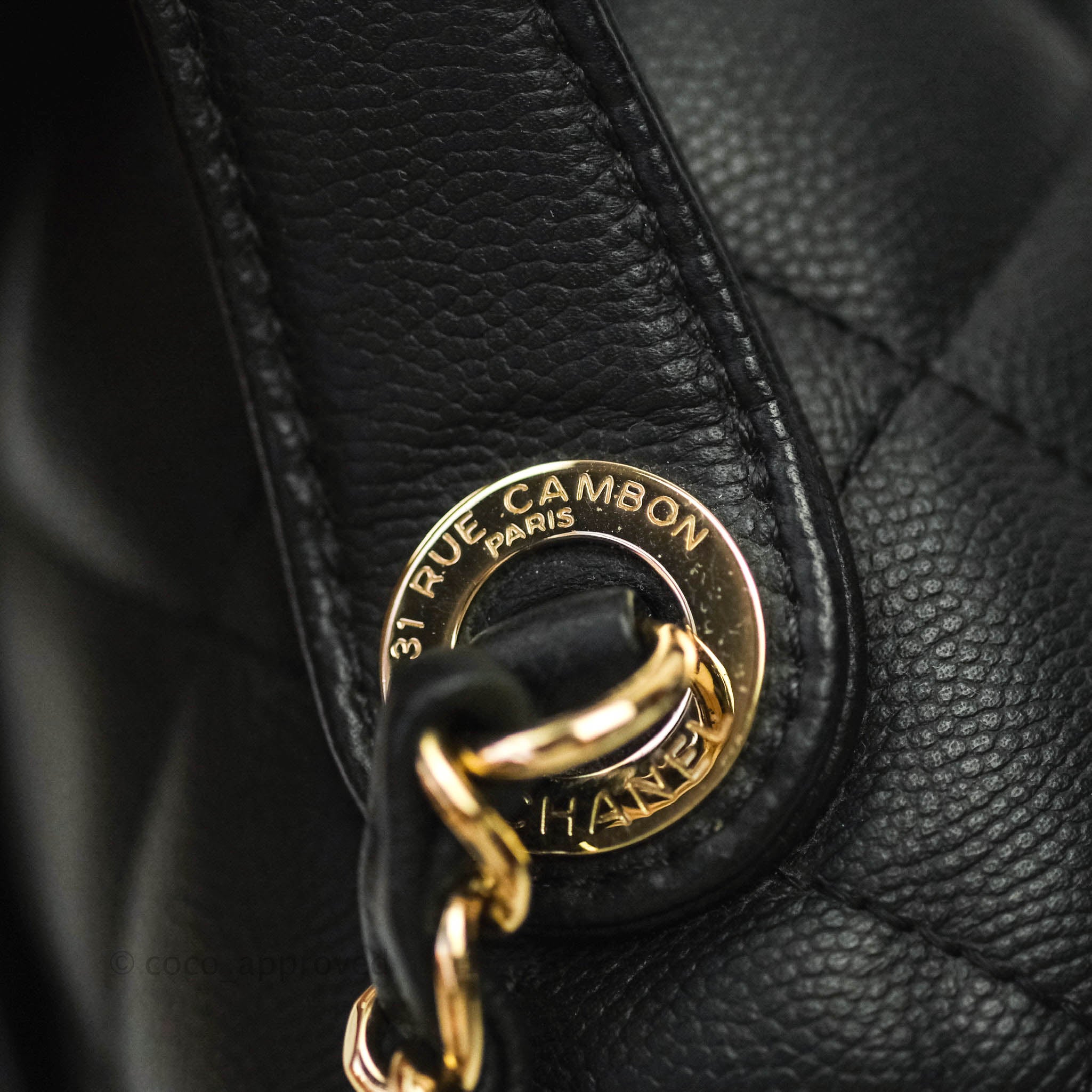 CHANEL Business Affinity Medium Flap Caviar Quilted Shoulder Bag Black