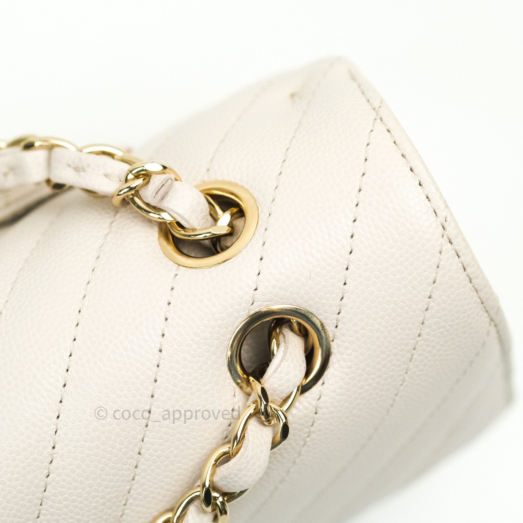 Chanel Classic Double Flap Bag Chevron Caviar Small For Sale at 1stDibs