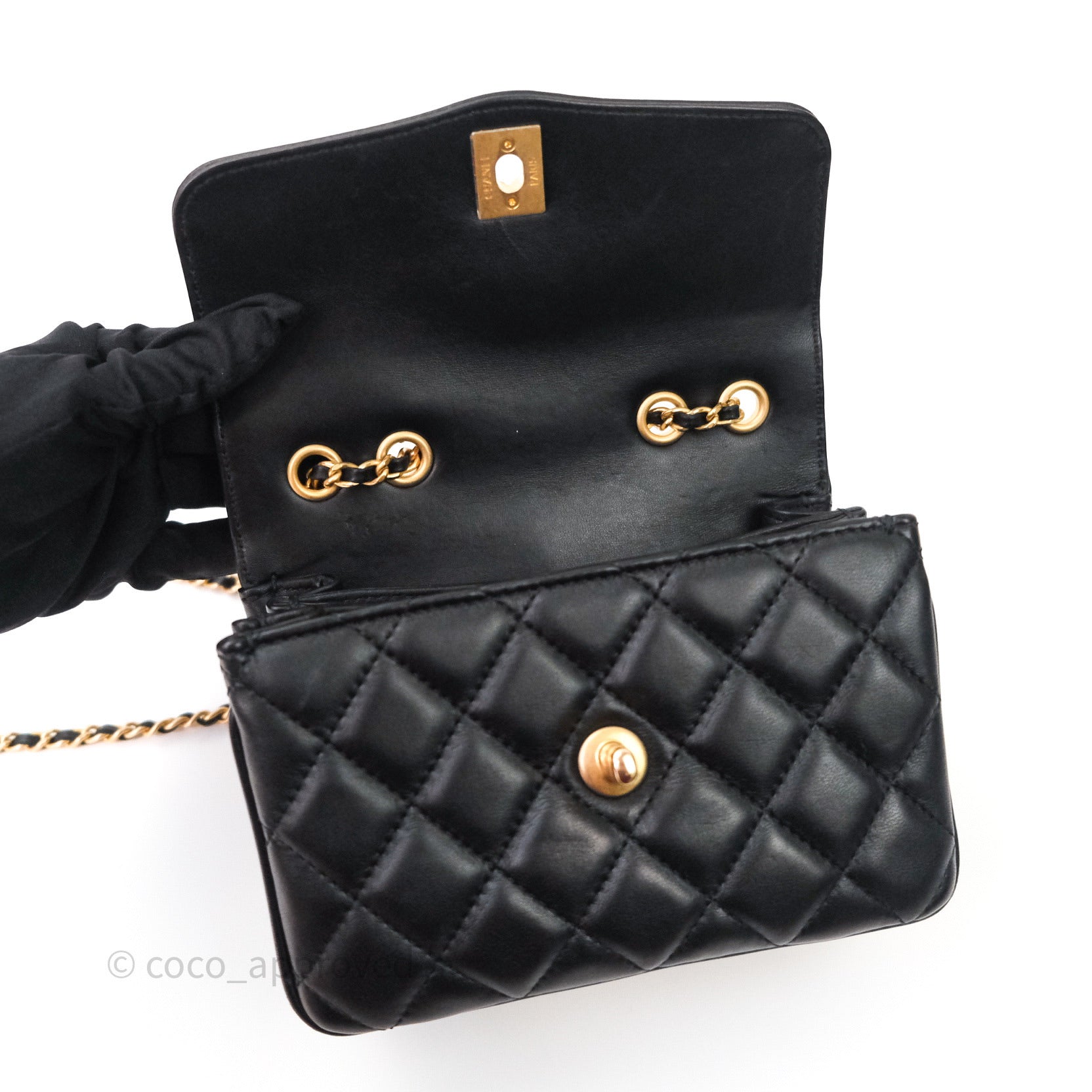 Chanel Small Classic Flap Quilted Black Caviar Gold Hardware – Coco  Approved Studio