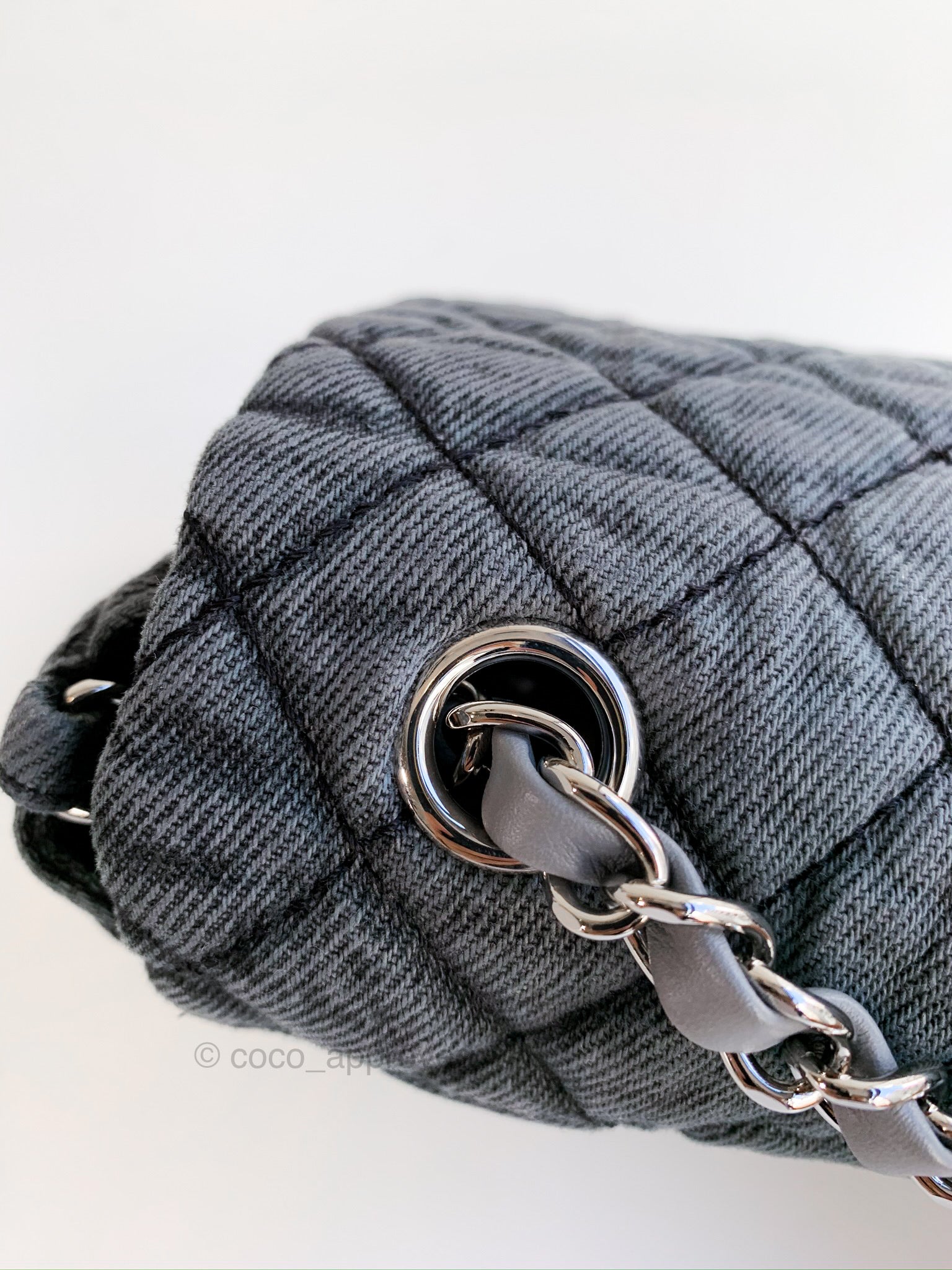 Chanel Grey Cube Embossed Leather Medium Boy Flap Bag Chanel