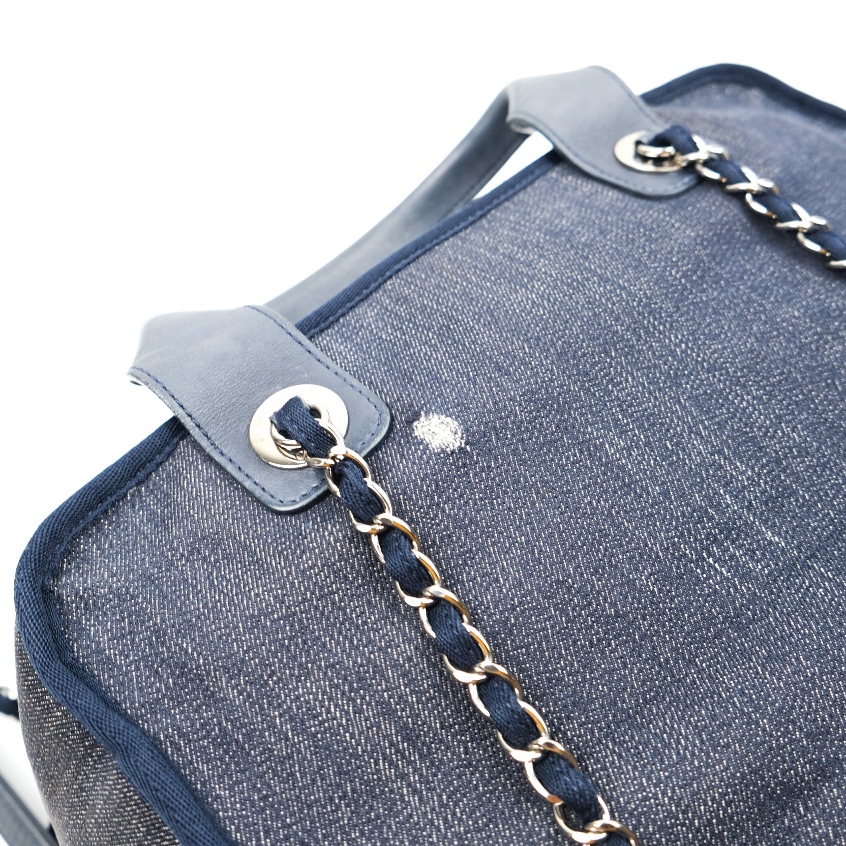 Chanel Blue Denim and Leather Deauville Bowler Bag Chanel | The Luxury  Closet