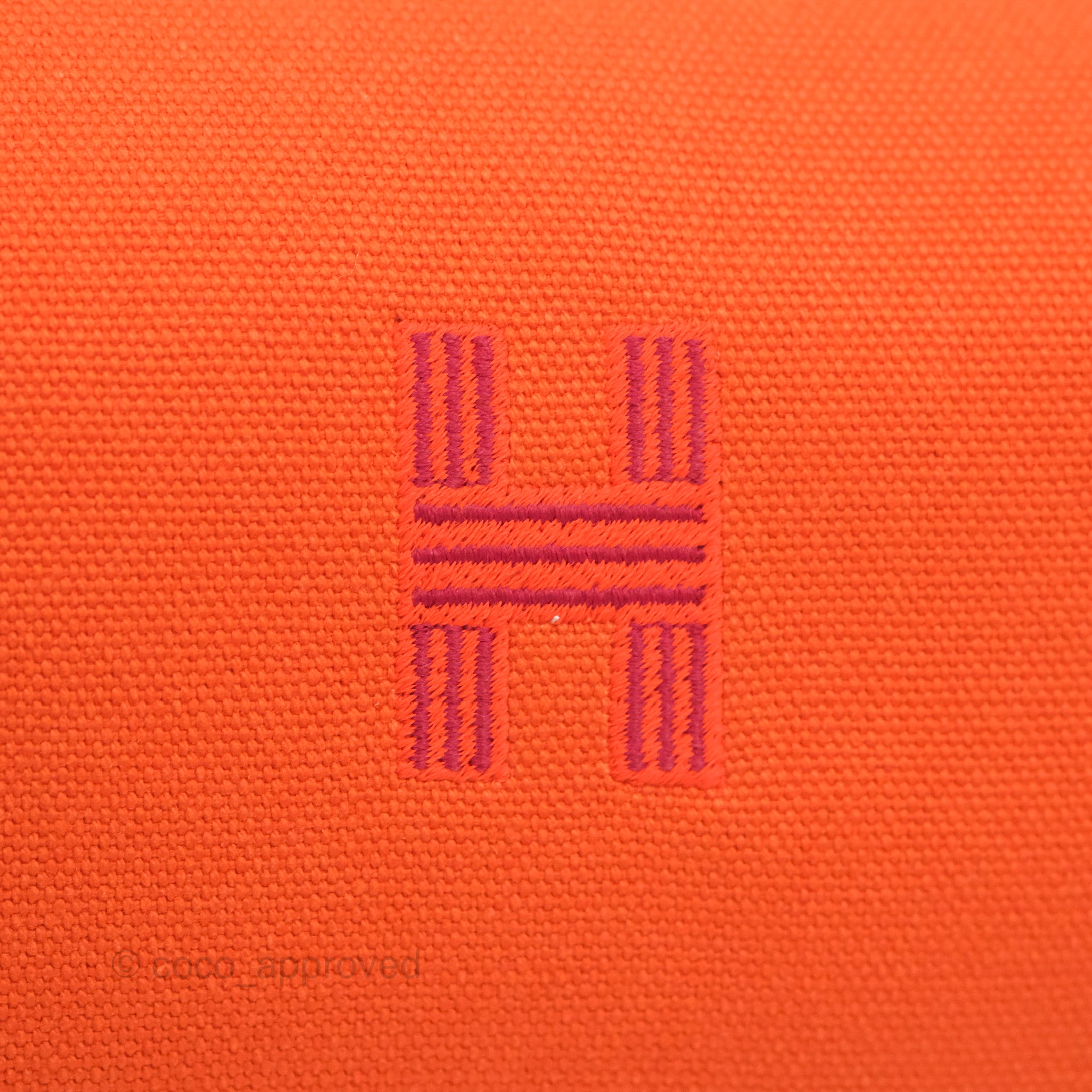 Hermès Orange Feu Toile Small Bride-a-Brac Case Available For