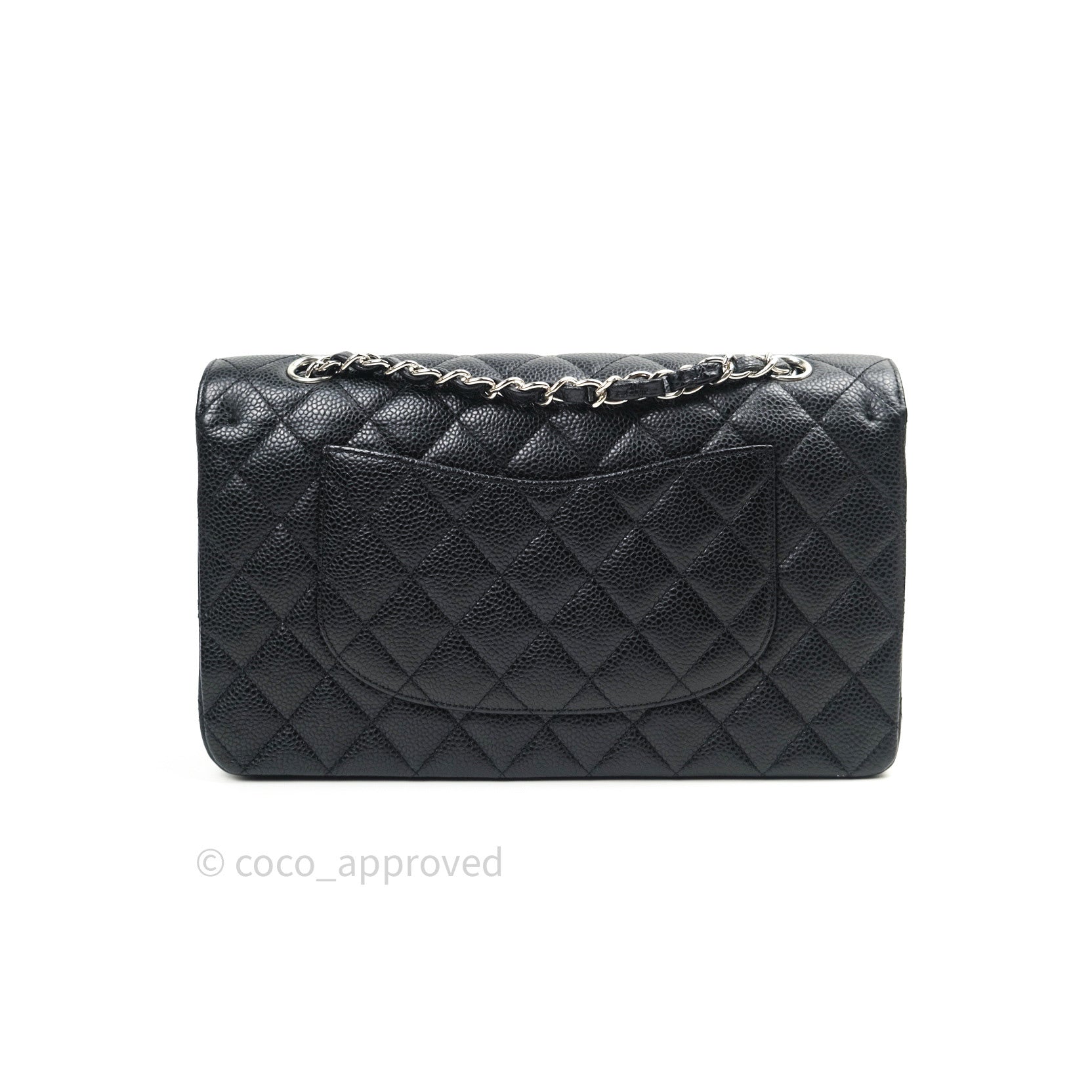 Chanel Lady Pearly Flap Bag Black Caviar Silver Hardware – Coco Approved  Studio