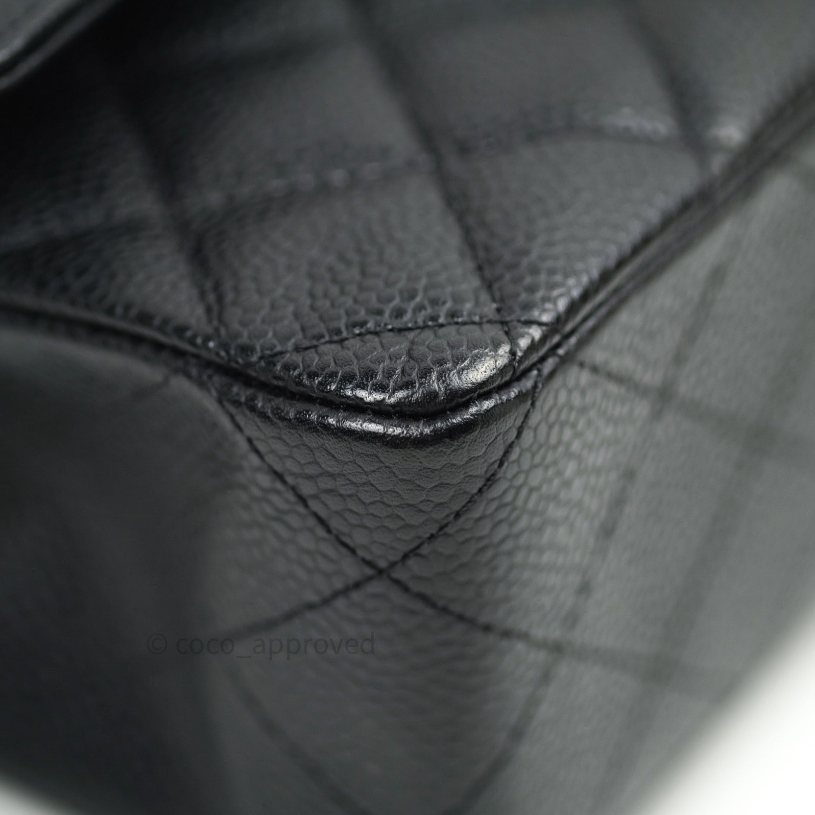 Chanel Black Caviar Medium Classic Double Flap Bag Silver Hardware –  Madison Avenue Couture