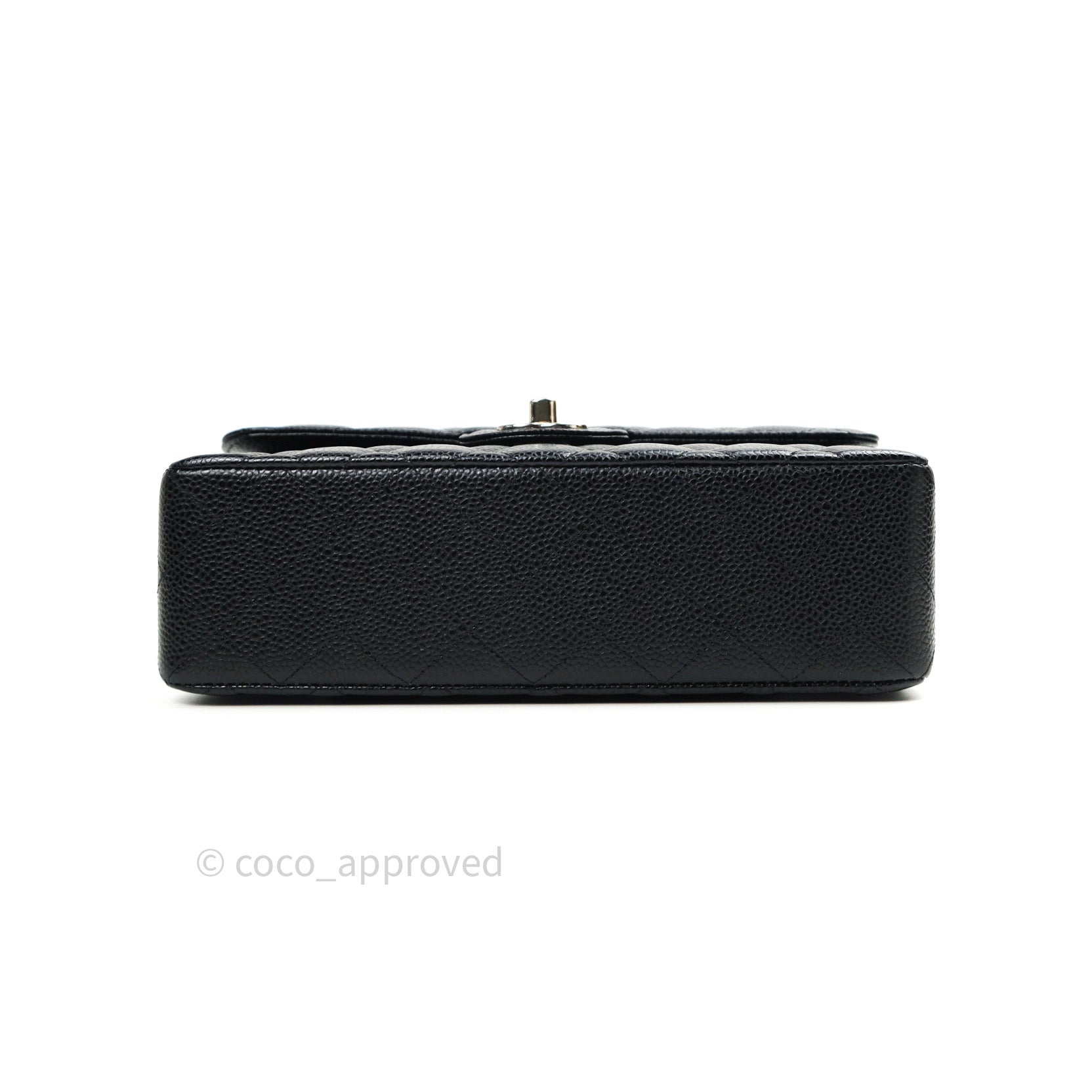 Chanel Classic Small S/M Flap Black Caviar Silver Hardware – Coco