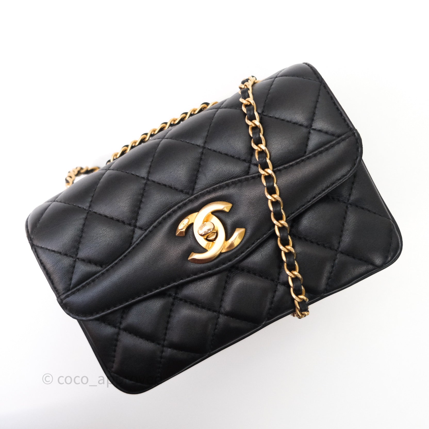 CHANEL, Bags, Chanel Classic Twist Flap Bag Quilted Patent With Lambskin  Large