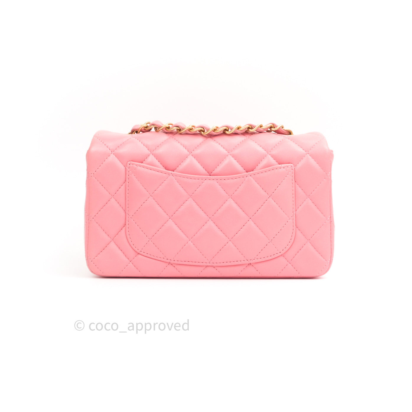 Chanel Quilted Mini Rectangular Pink Lambskin Gold Hardware – Coco Approved  Studio