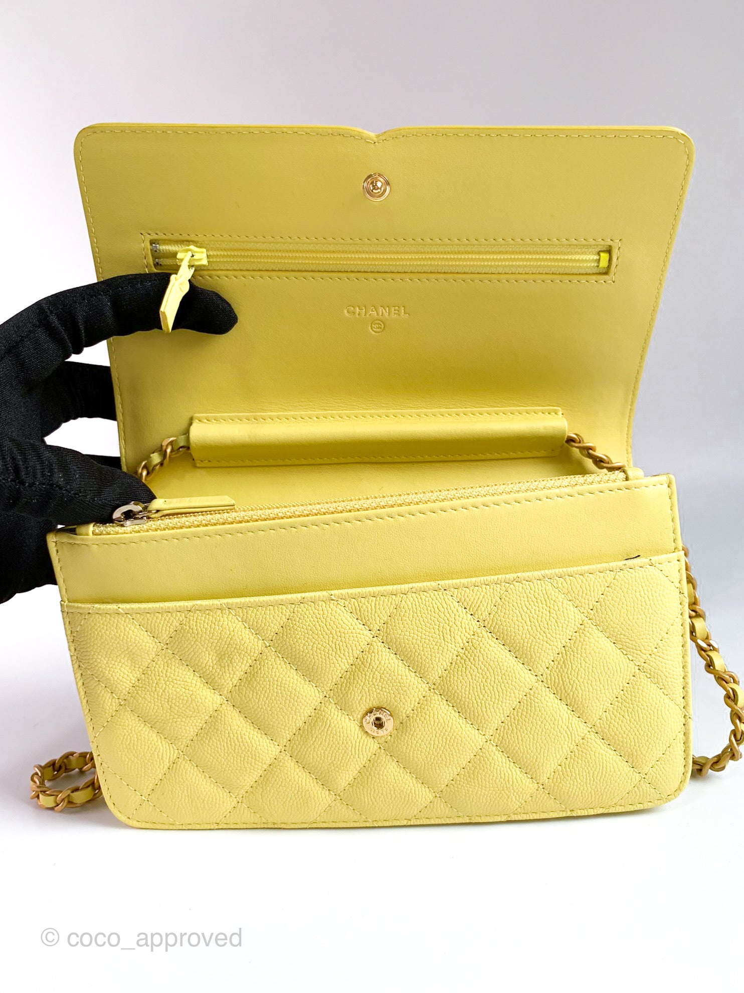 CHANEL Yellow Wallet on Chain Crossbody – COCOON
