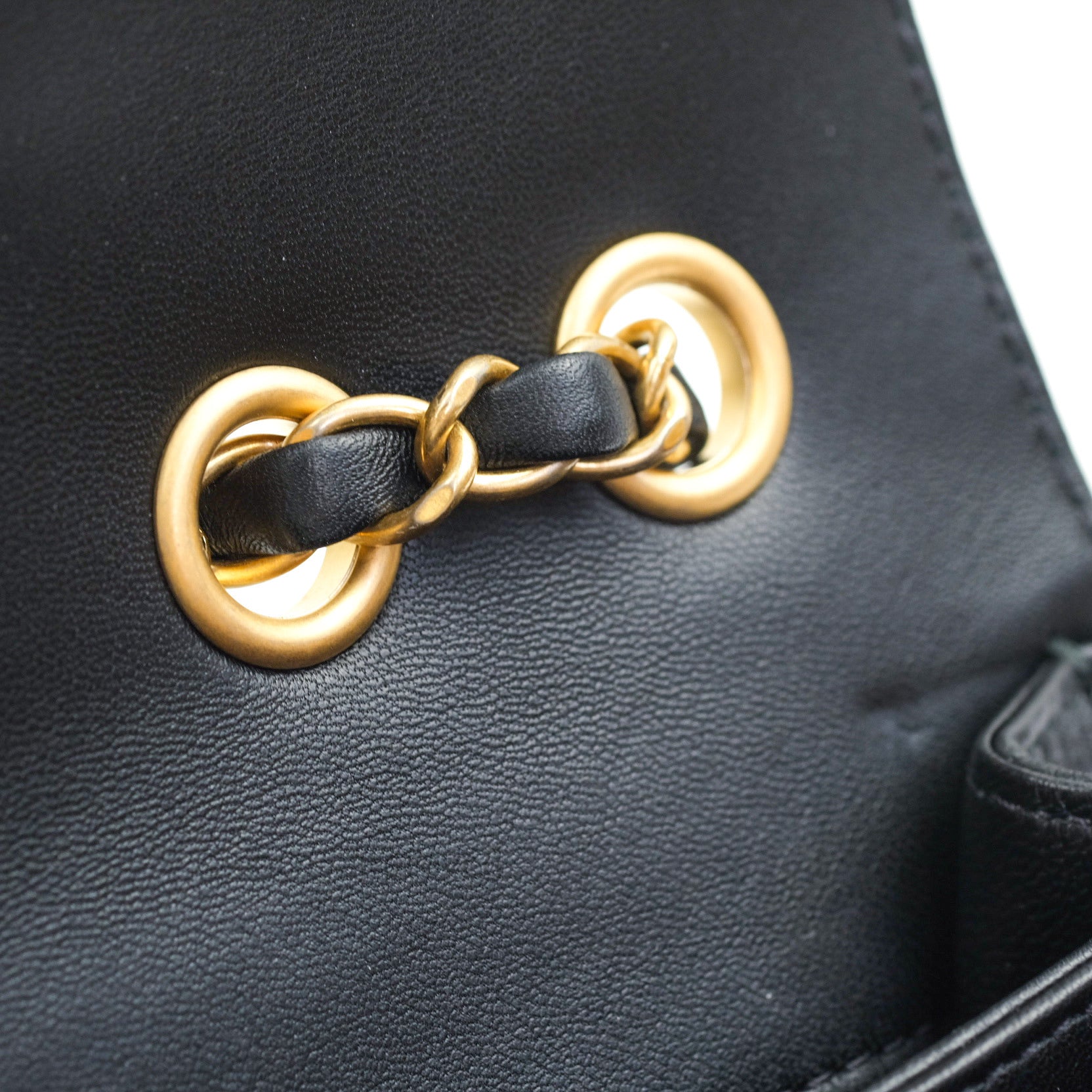 Chanel Coco Vintage Flap Bag Black Lambskin Gold Hardware 18C