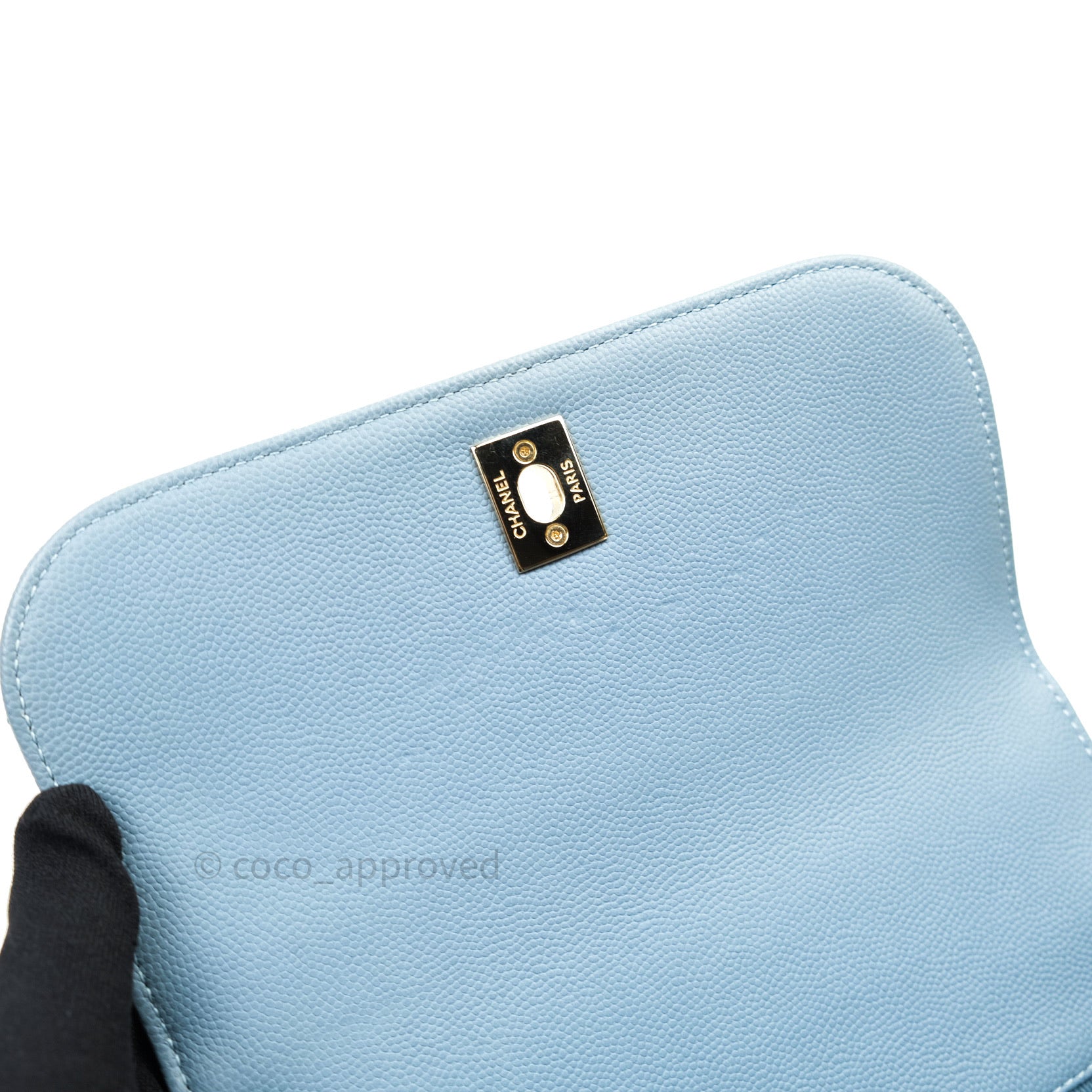 Chanel Caviar Quilted Small Business Affinity Flap Light Blue