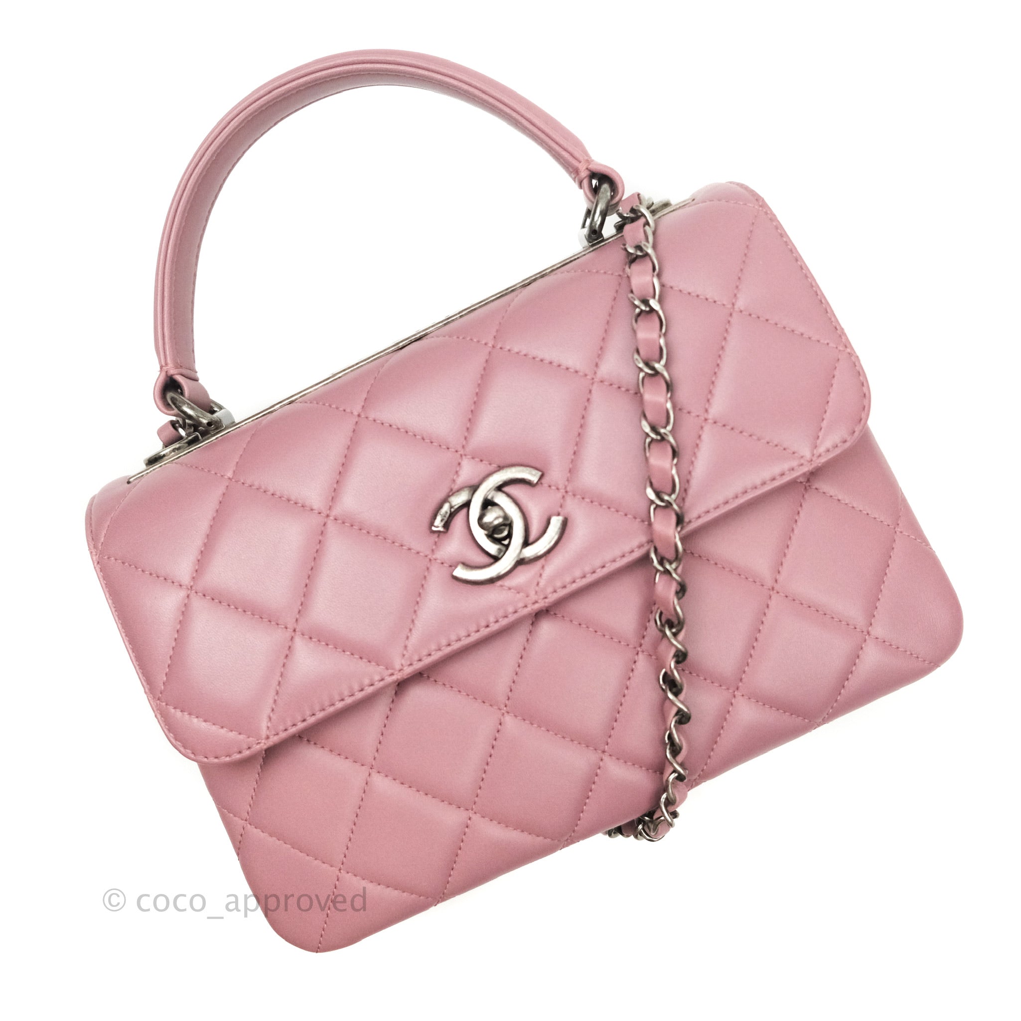 Chanel Coco Handle Mini/Small 21P Light Pink Caviar Leather, Gold