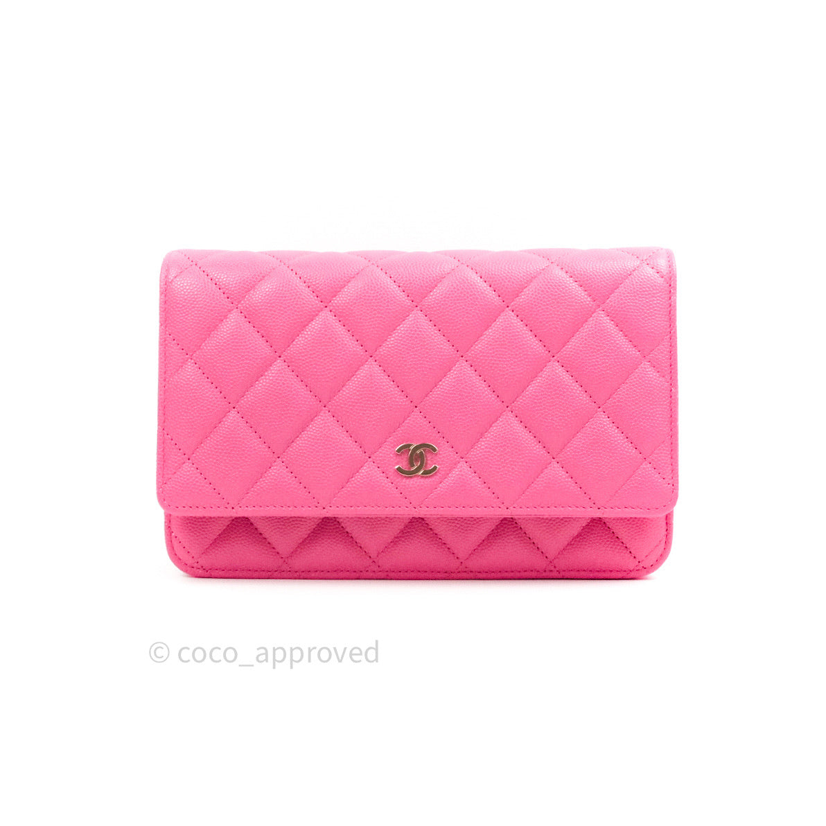 Chanel Caviar Quilted Wallet on Chain WOC Pink Light Gold Hardware 20S – Coco  Approved Studio