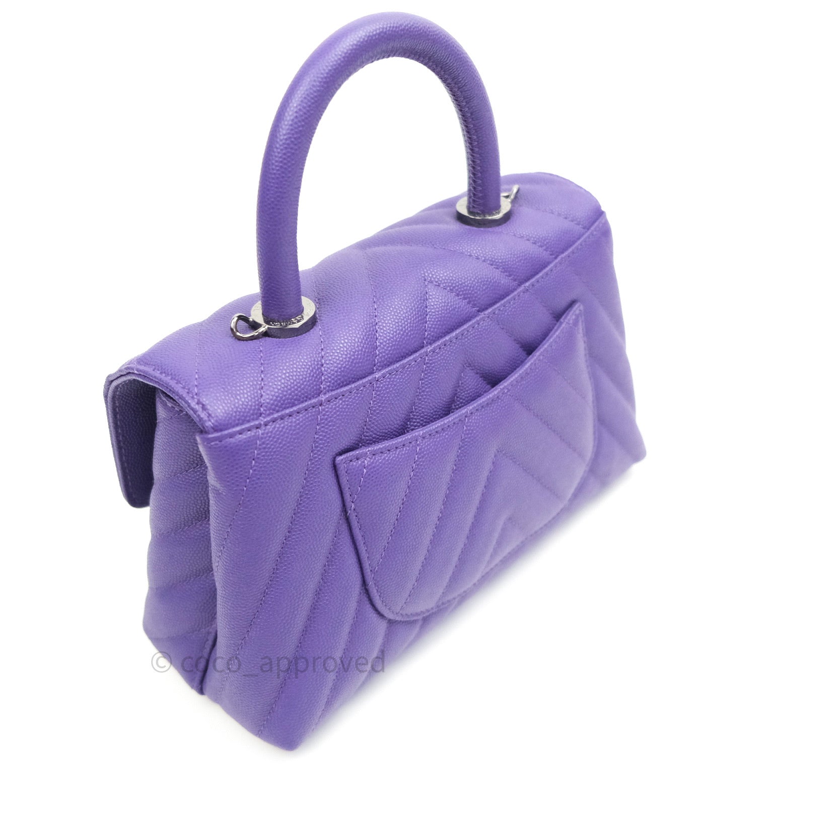 chanel purple iridescent bag