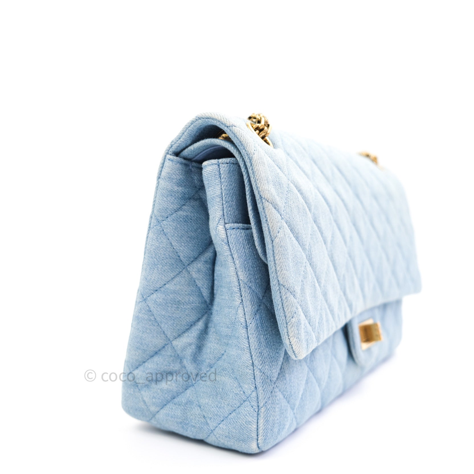 CHANEL Denim Quilted Chanel 22 Blue 1296116