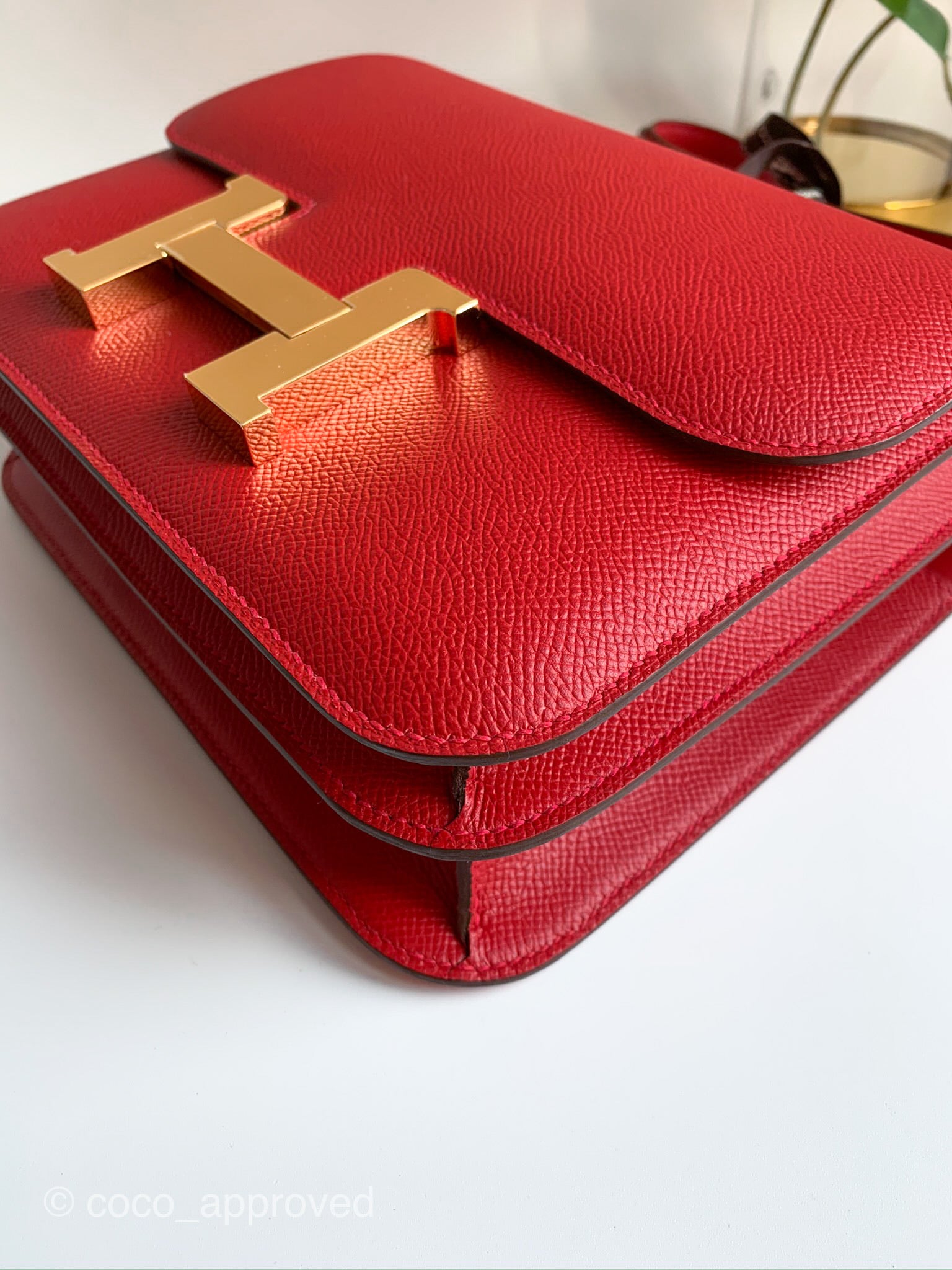 Hermes Constance 1-18 Rouge H Box Gold Hardware – Madison Avenue Couture