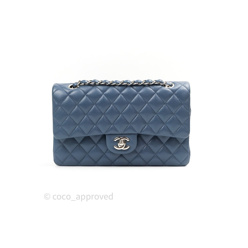 Chanel Classic M/L Medium Double Flap White Caviar Silver Hardware – Coco  Approved Studio