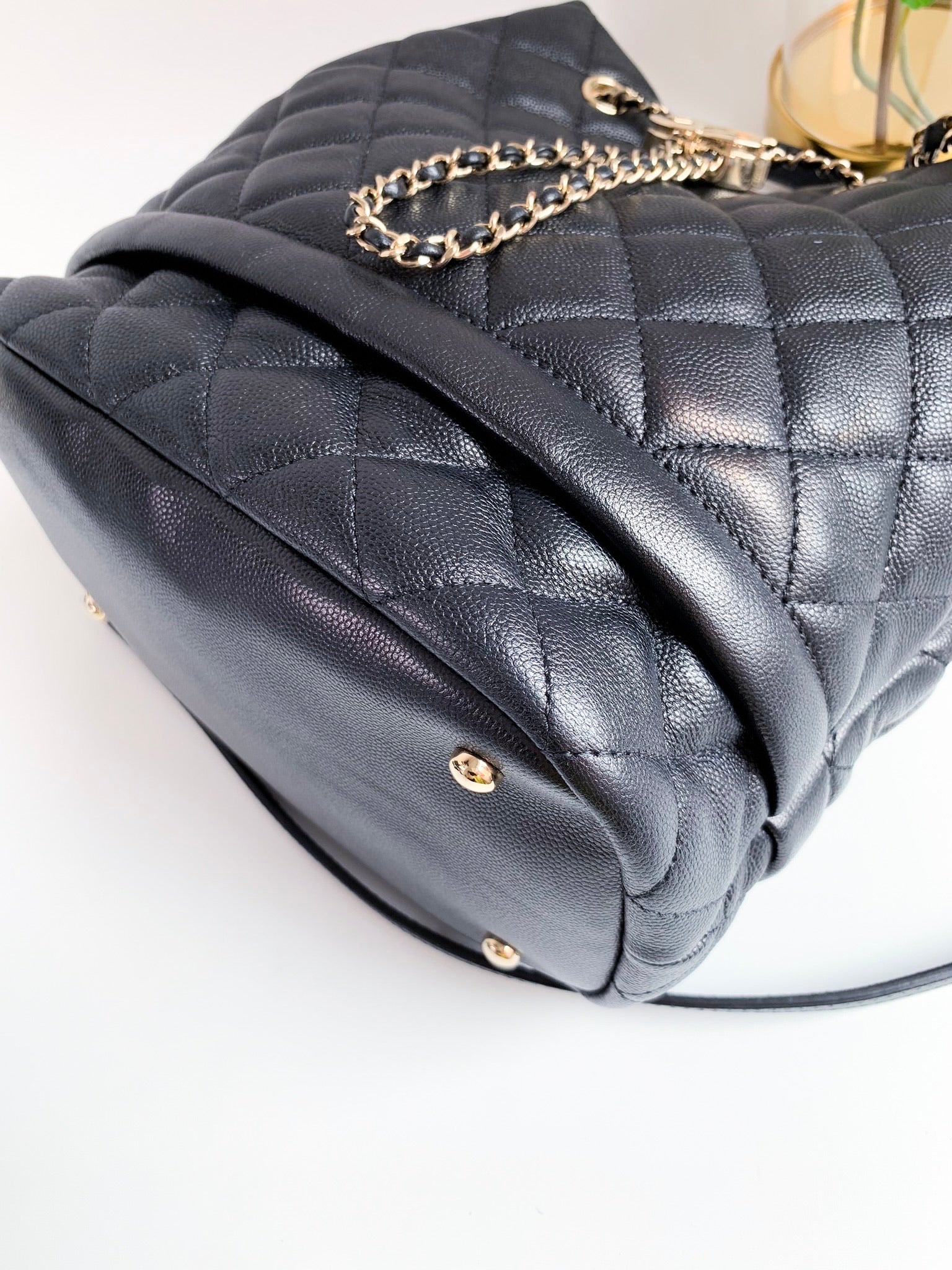 Chanel Quilted My Perfect CC Bucket Drawstring Bag Black Lambskin – Coco  Approved Studio