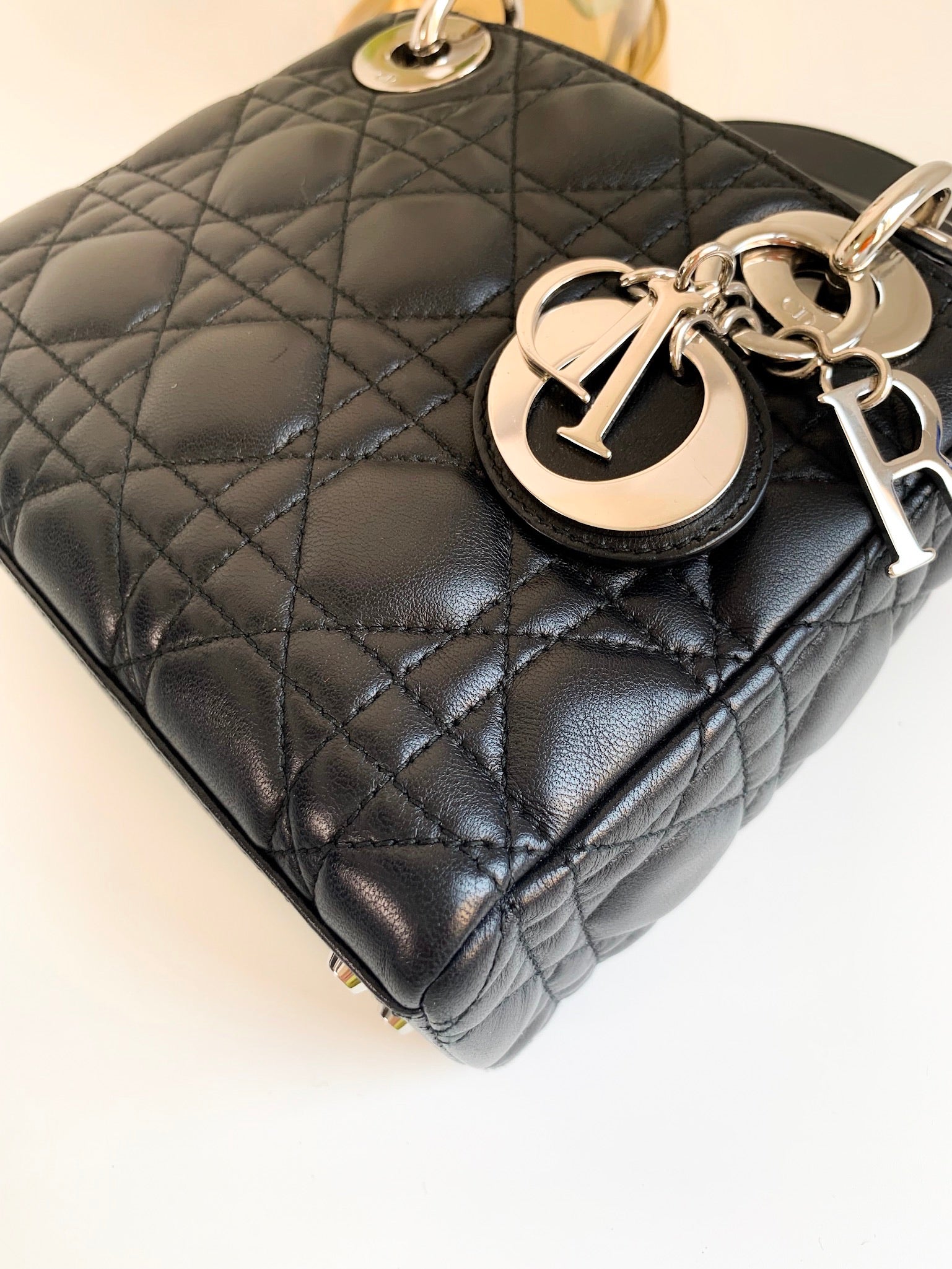 Dior - Mini Lady Dior Bag Black Cannage Lambskin - Women