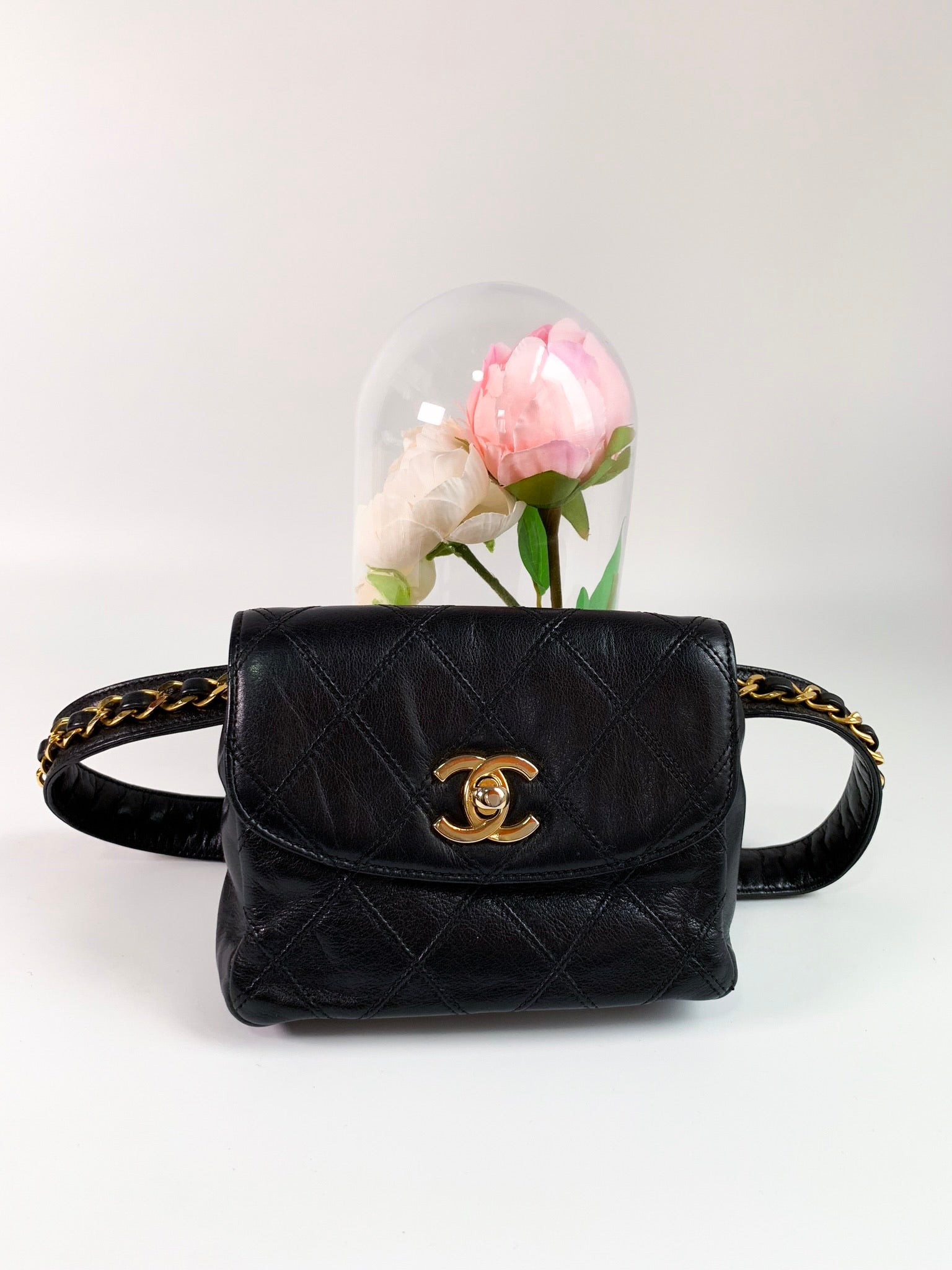 Chanel Lacquered Metal CC Flap Bag Quilted Lambskin Mini For Sale at 1stDibs