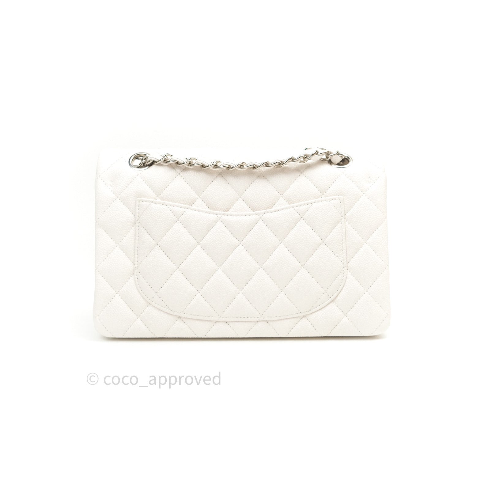 chanel small white handbag purse