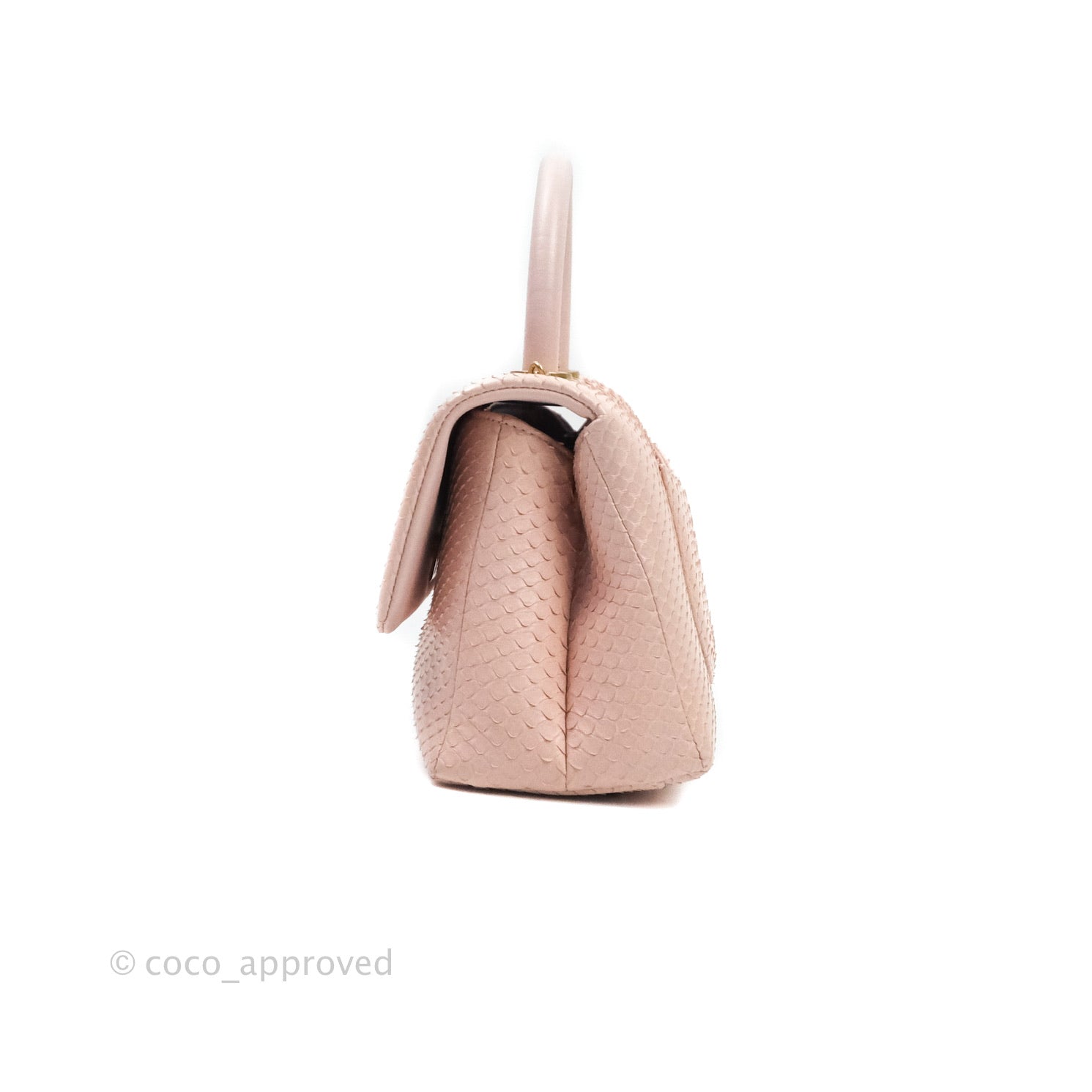 Small Light Pink Trendy CC Top Handle Bag